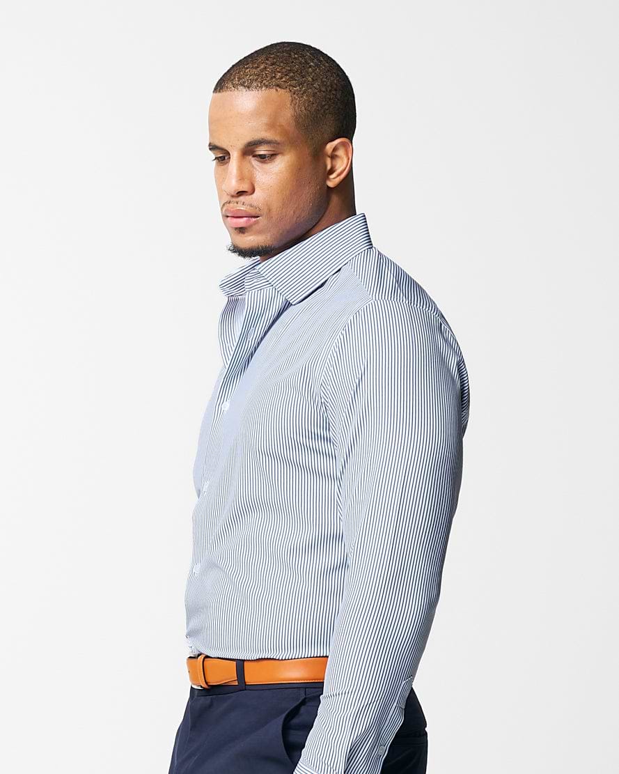 "The Tucker" Mid-Blue Bengal Stripe