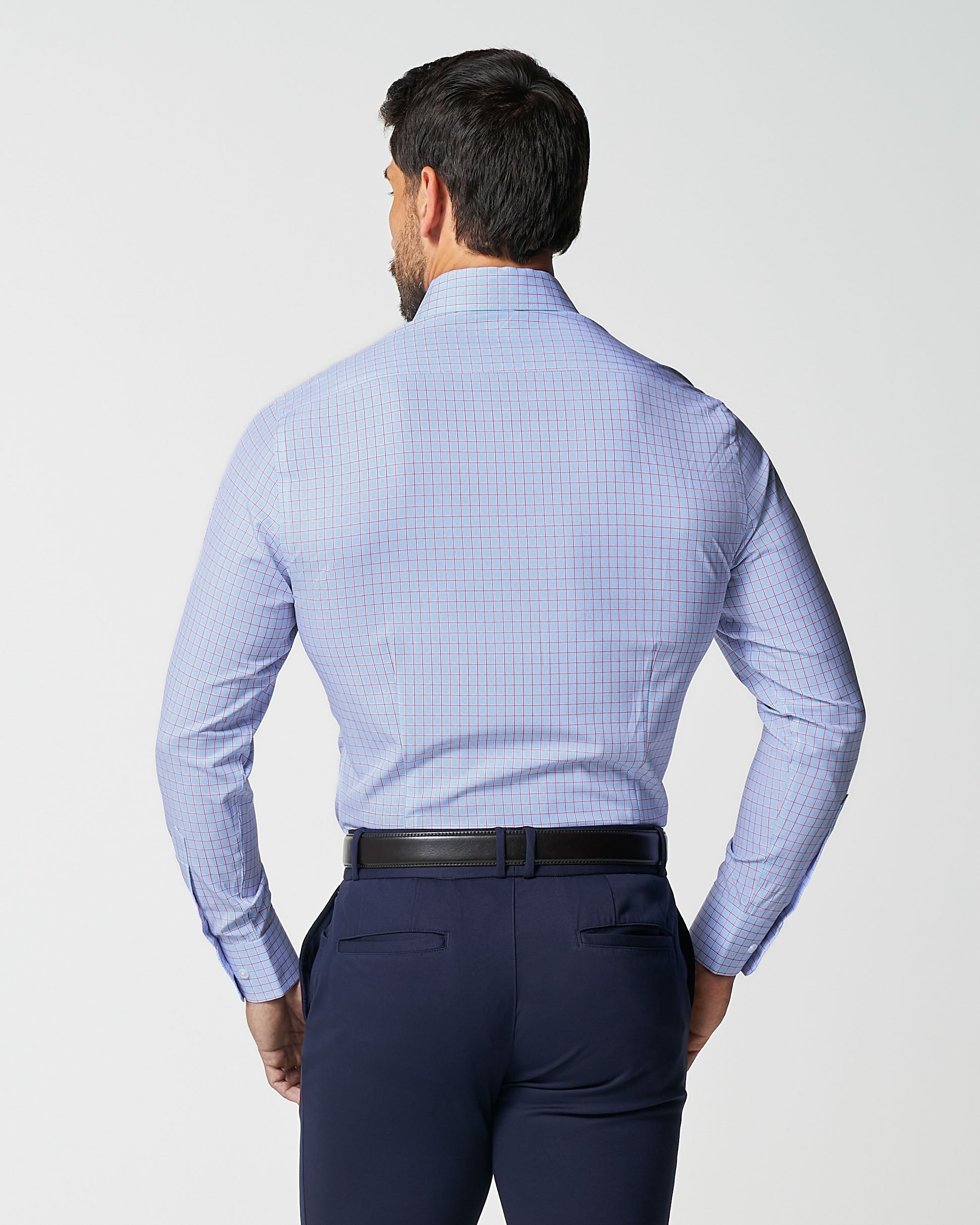 "The Weston" Light Blue, Pink & Black Plaid