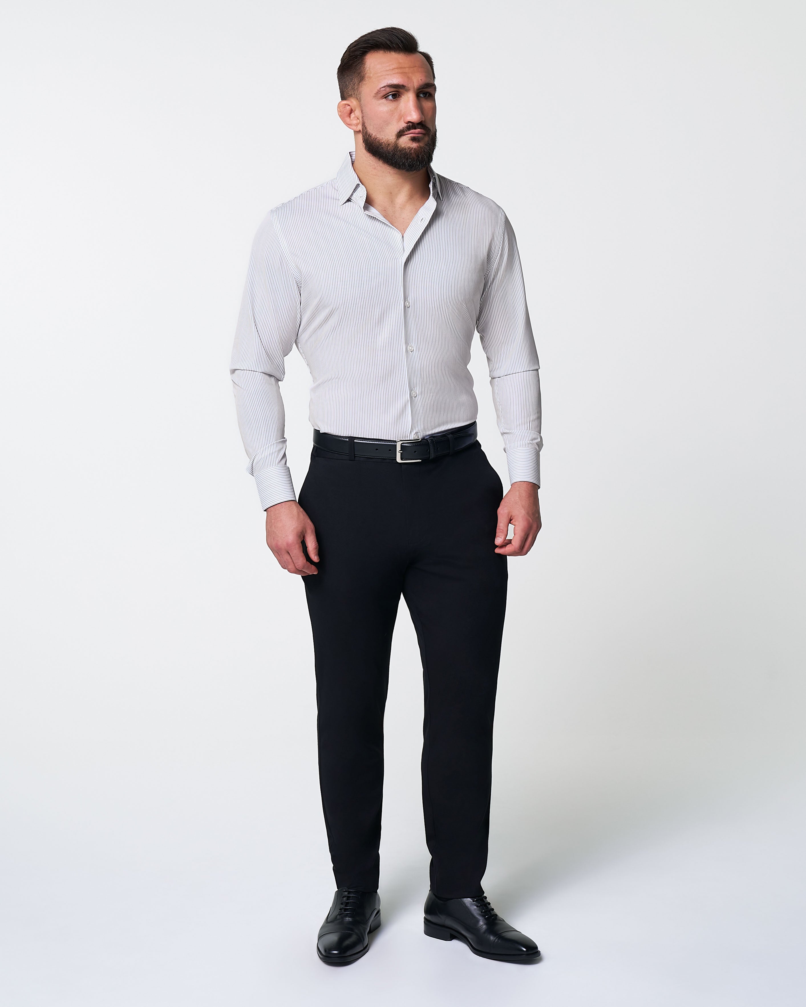 "The Wylder" Charcoal Chalked Pinstripe