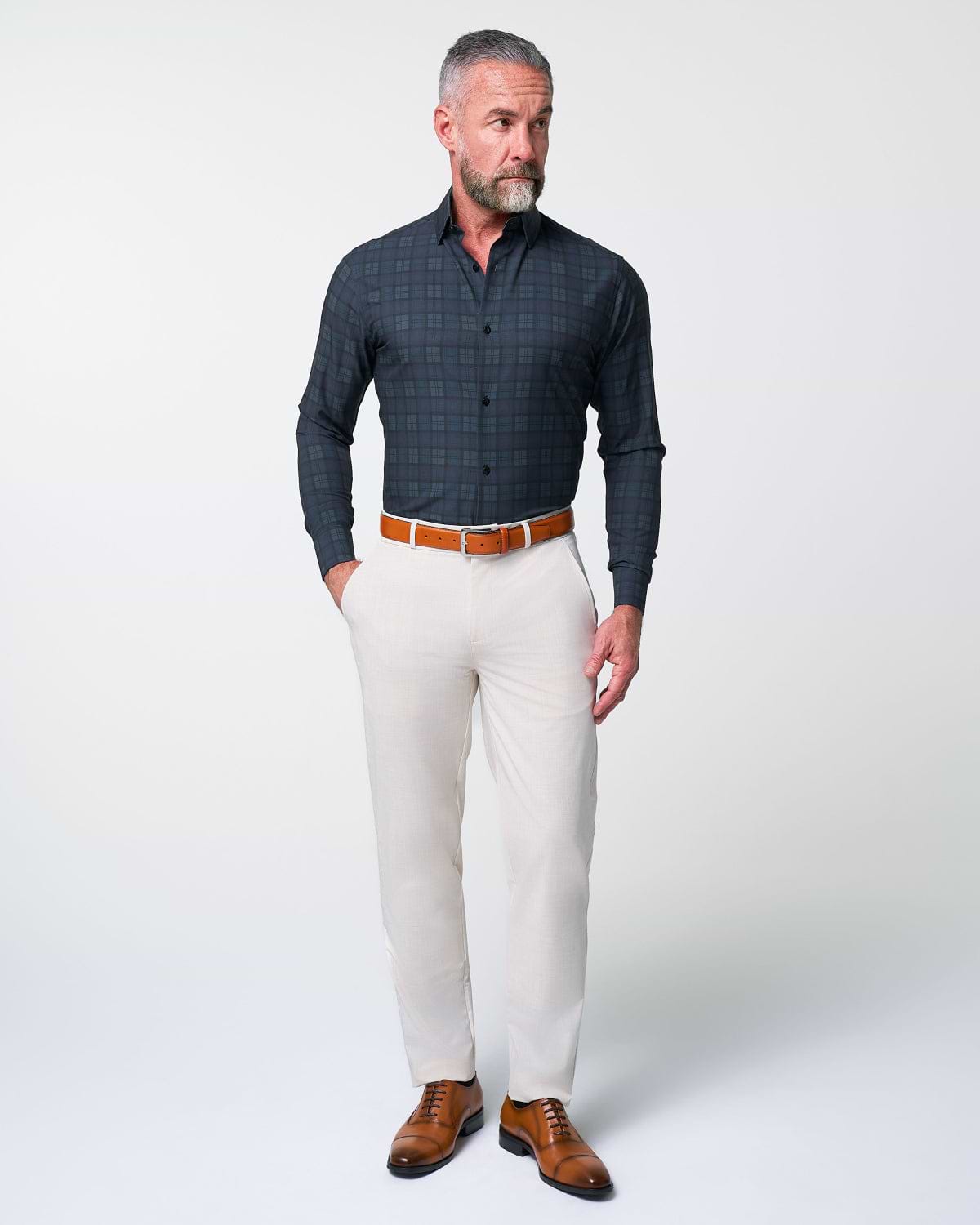 "The York" Navy, Black & Olive Plaid