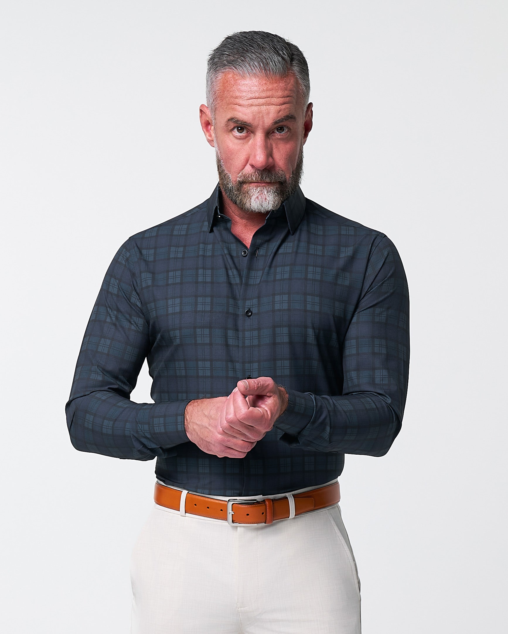 "The York" Navy, Black & Olive Plaid