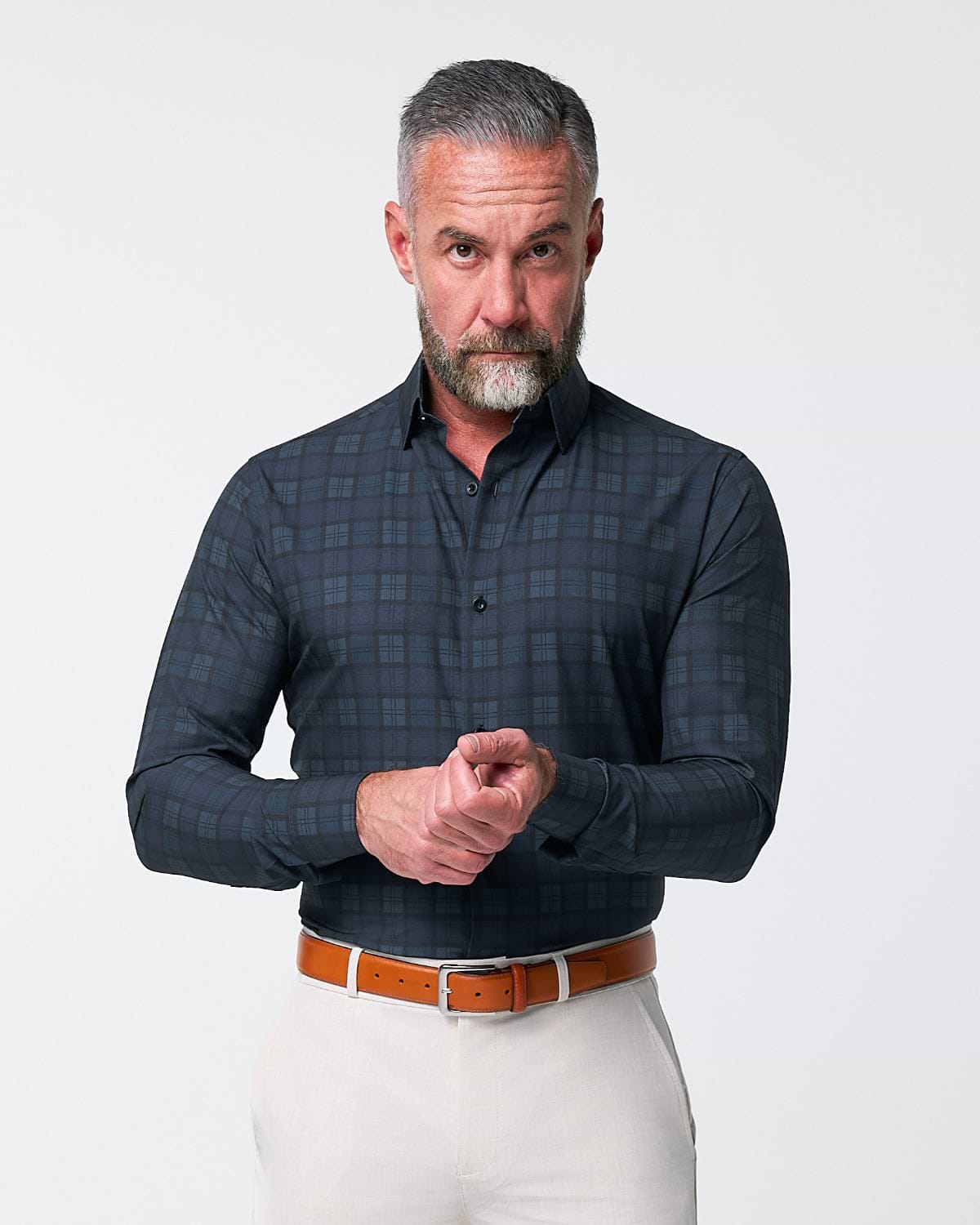 "The York" Navy, Black & Olive Plaid