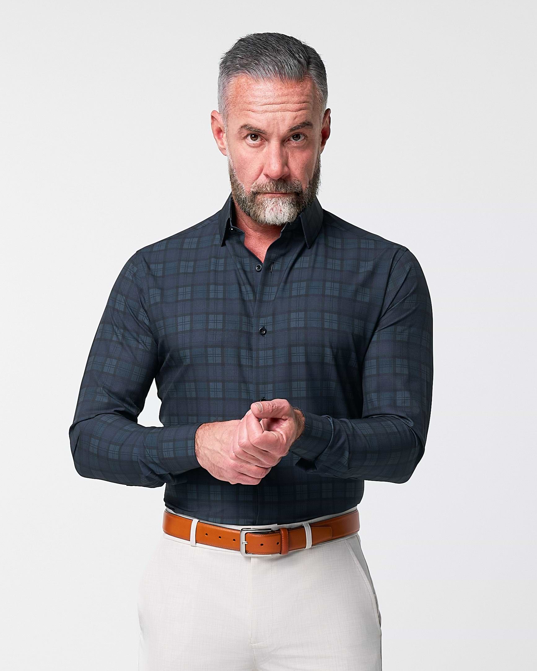 "The York" Navy, Black & Olive Plaid