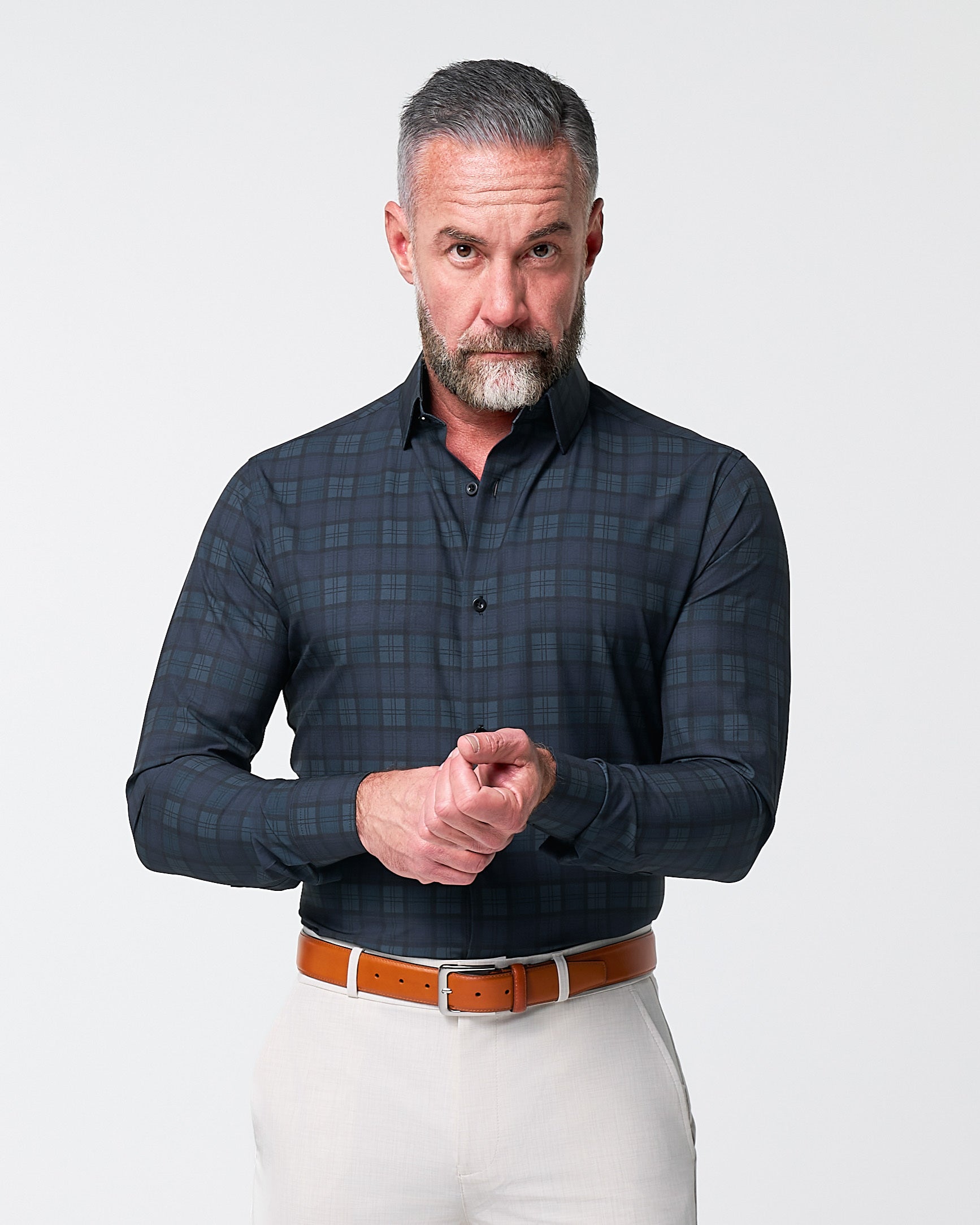 "The York" Navy, Black & Olive Plaid