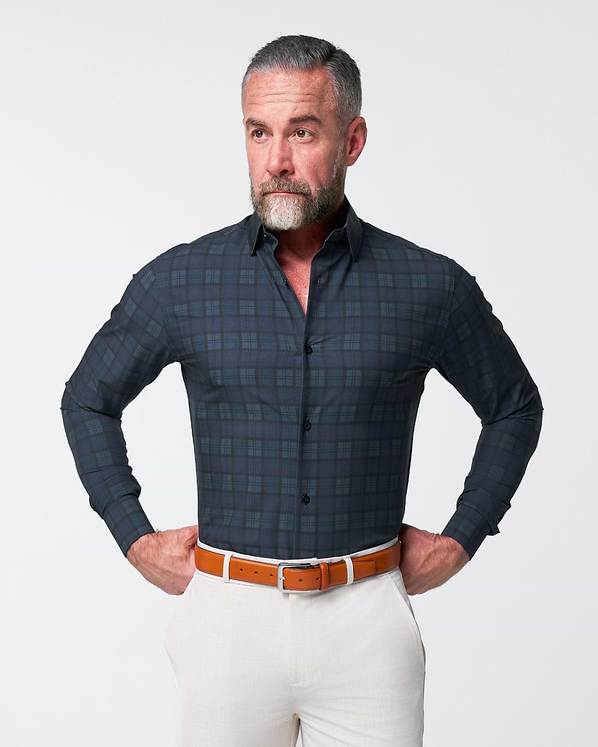 "The York" Navy, Black & Olive Plaid