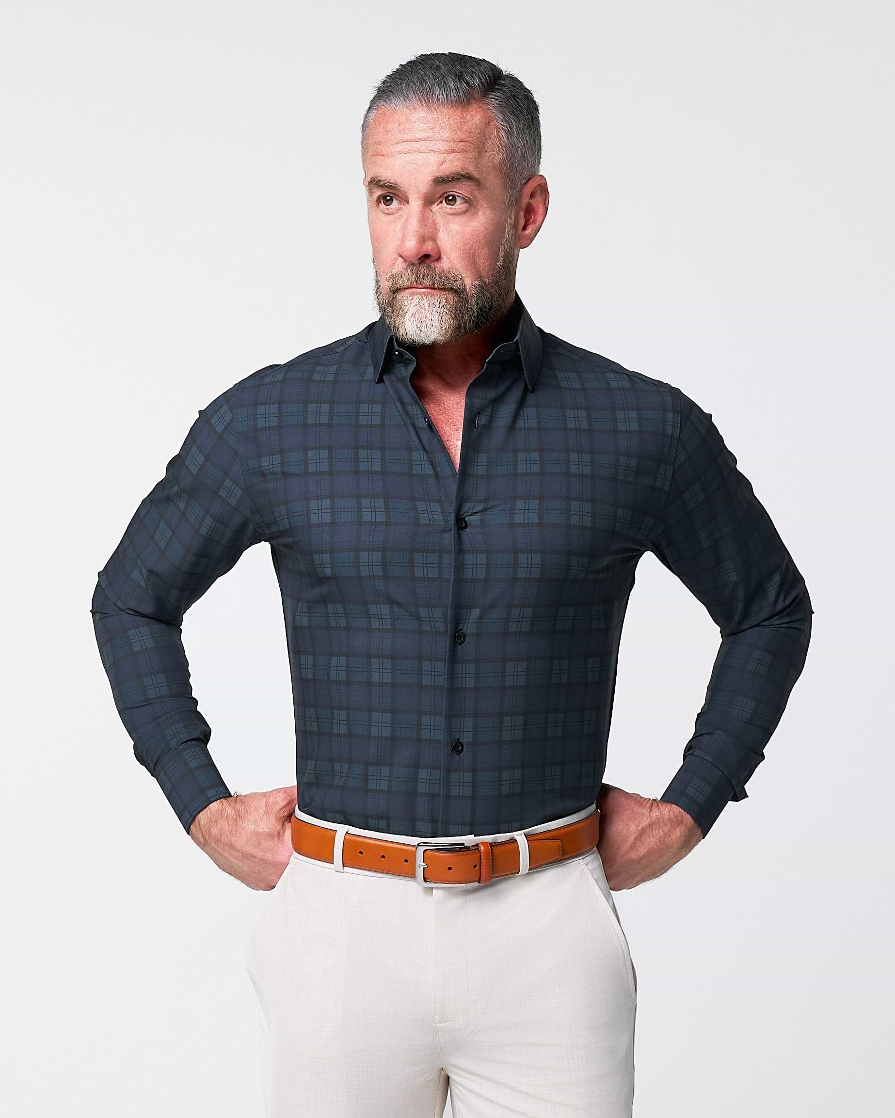 "The York" Navy, Black & Olive Plaid