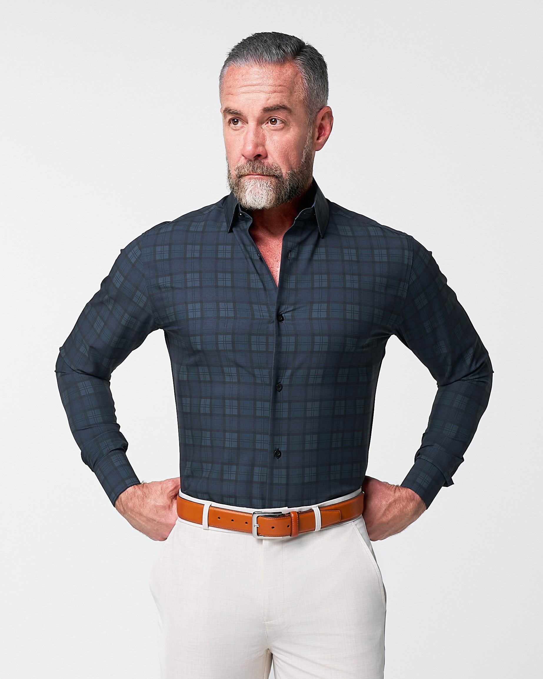 "The York" Navy, Black & Olive Plaid