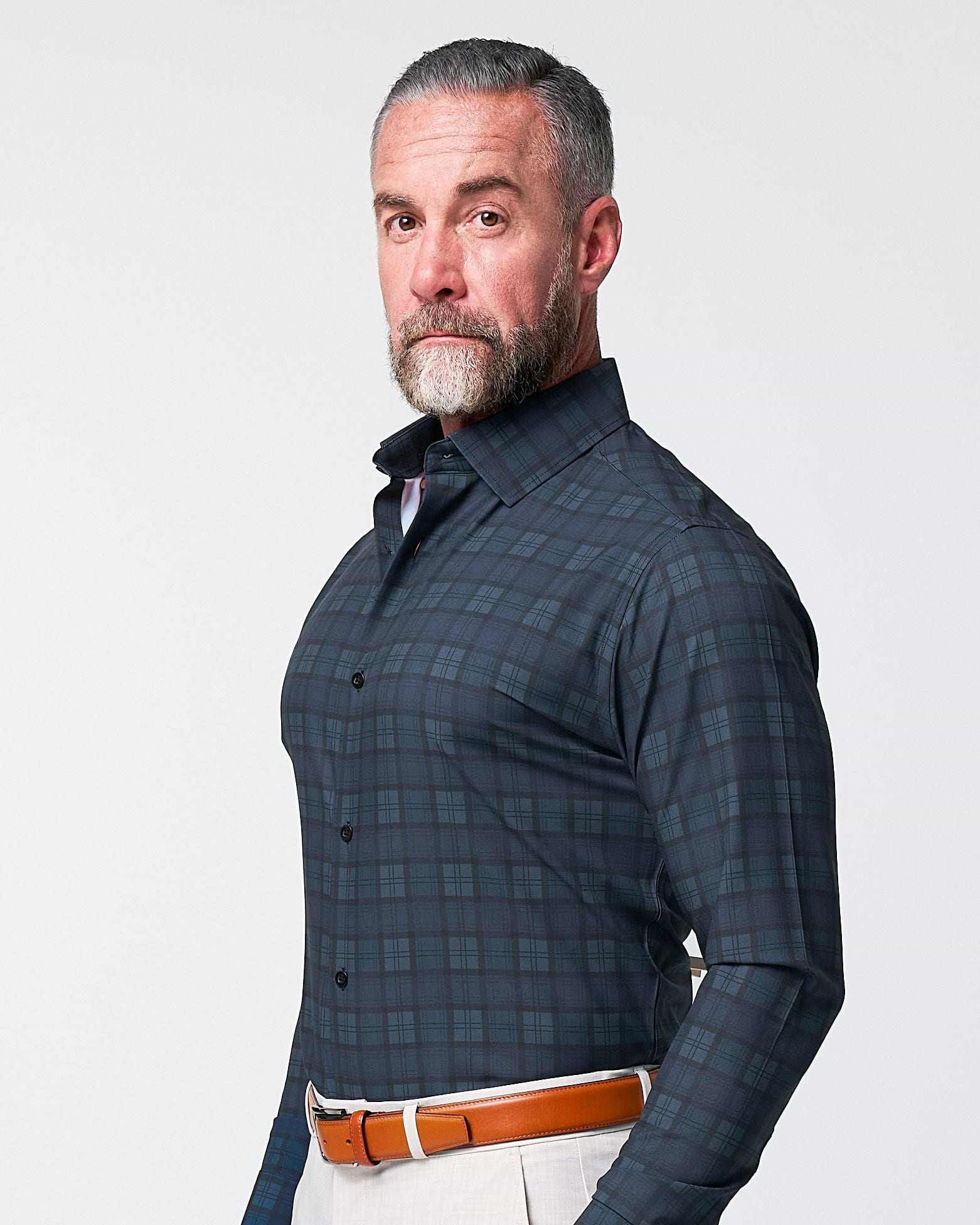 "The York" Navy, Black & Olive Plaid