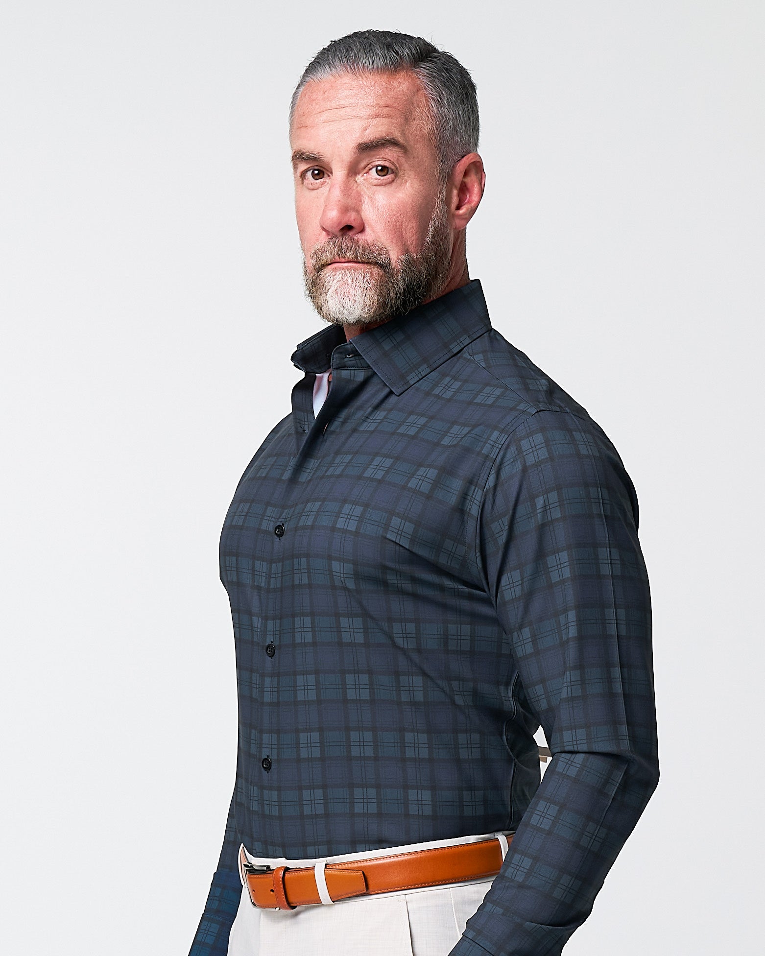 "The York" Navy, Black & Olive Plaid