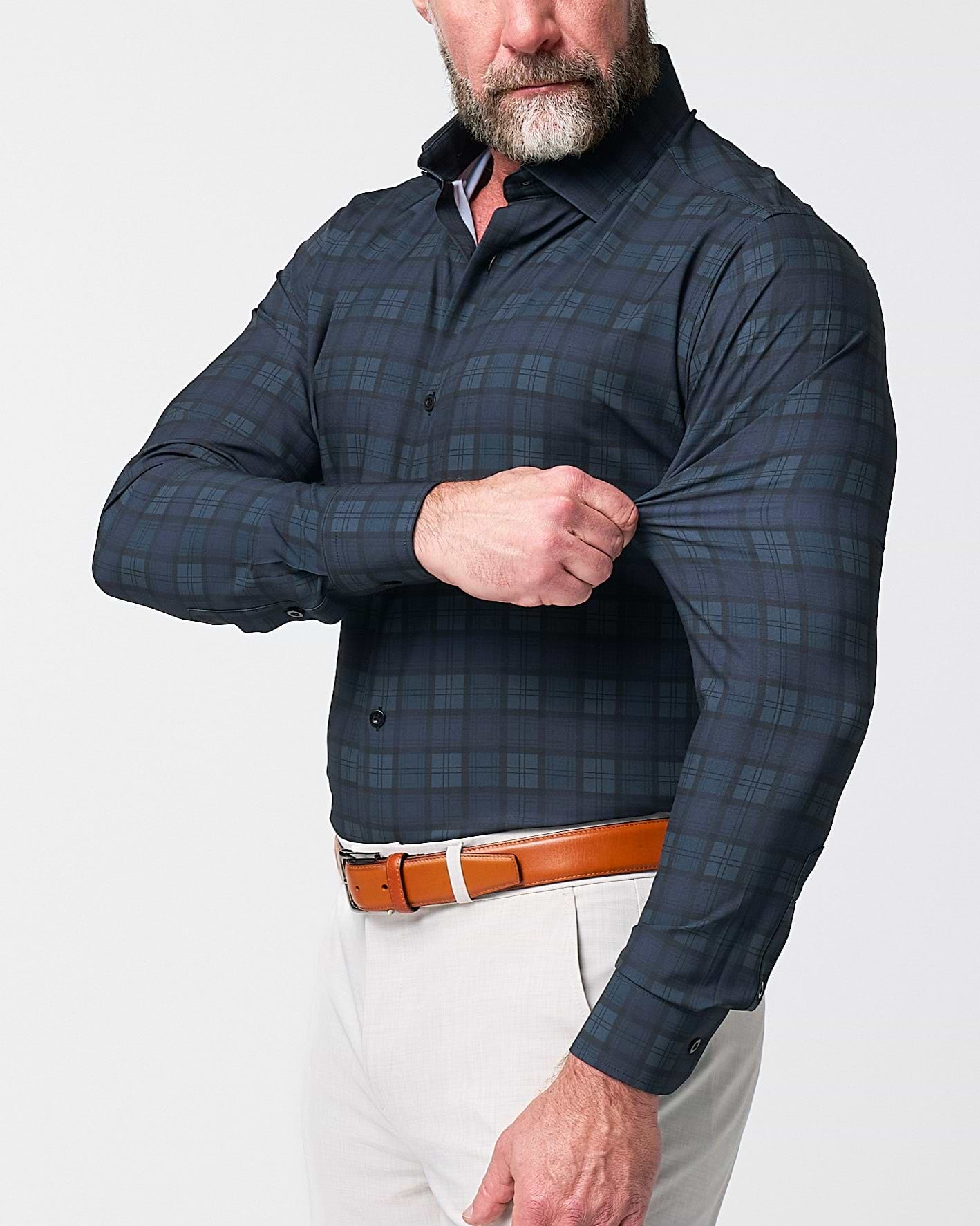 "The York" Navy, Black & Olive Plaid