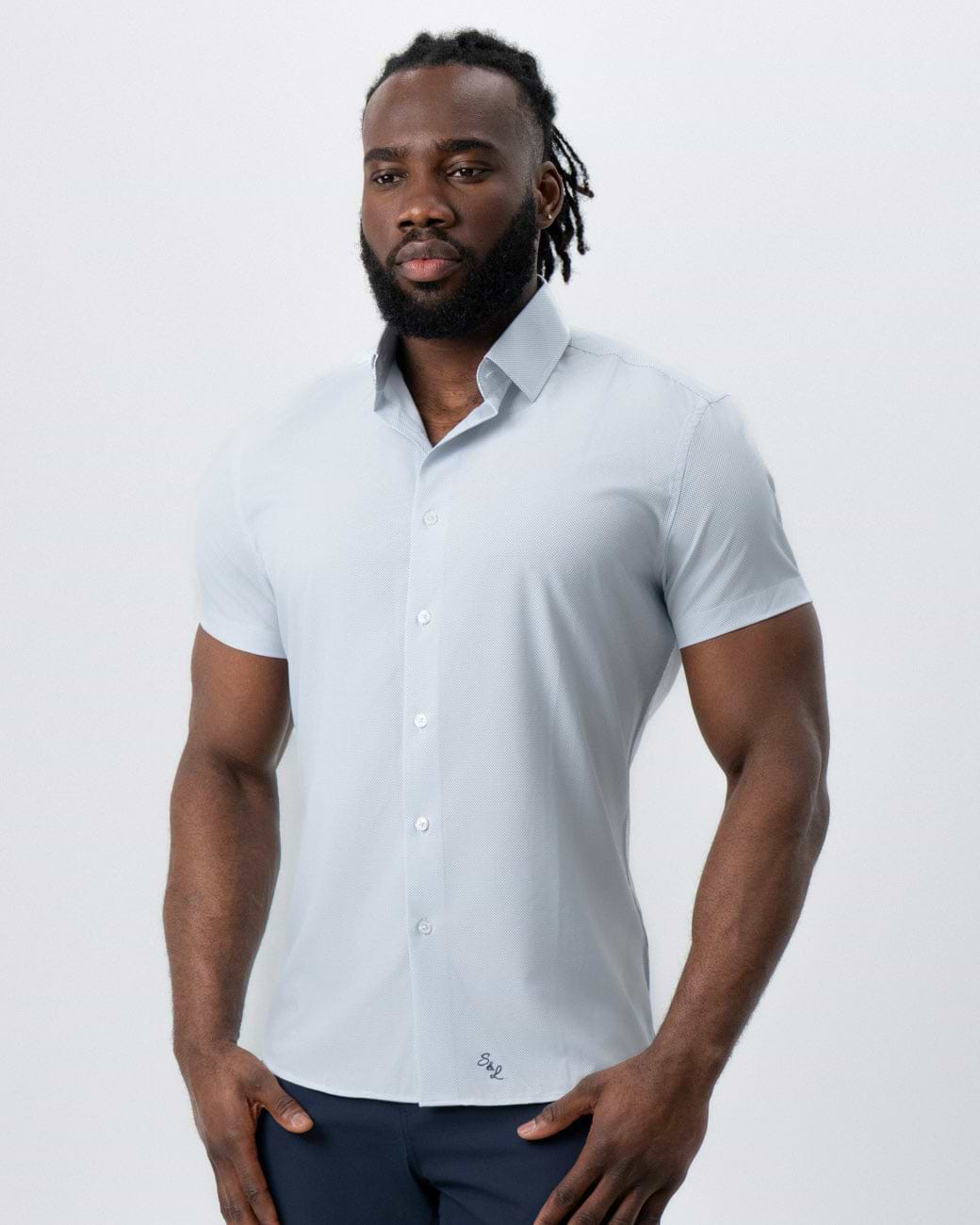 "The Frank" Mini Navy Dot