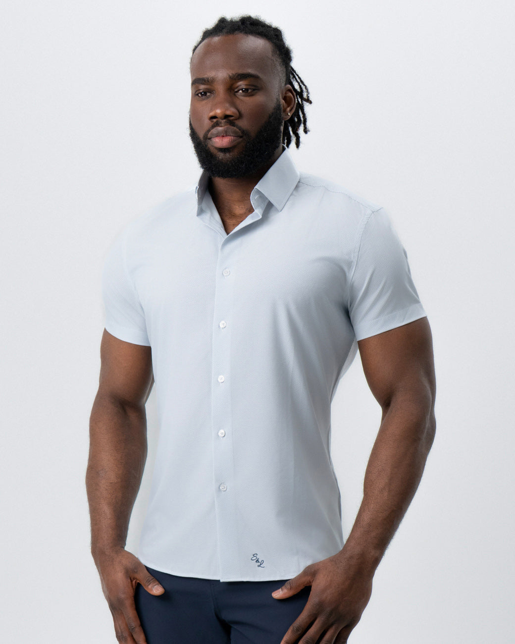 "The Frank" Mini Navy Dot