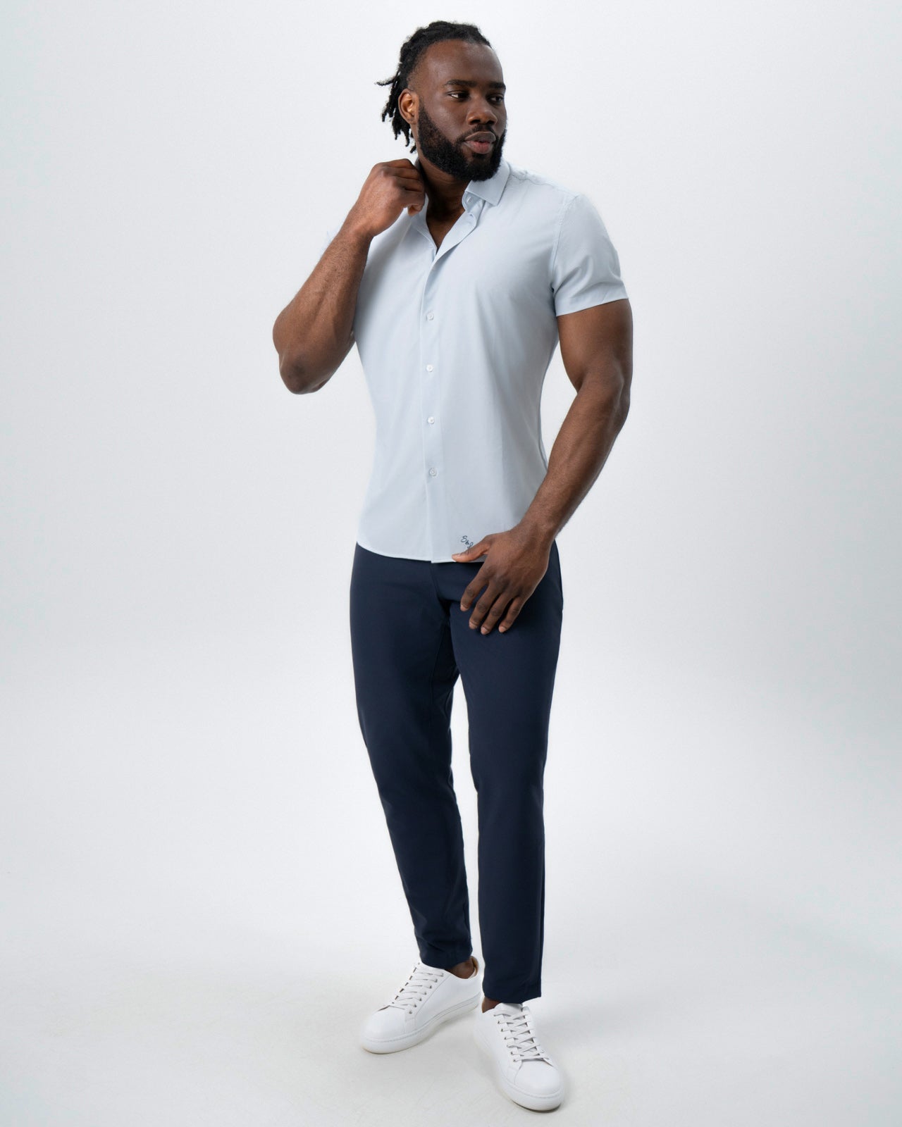 "The Frank" Mini Navy Dot