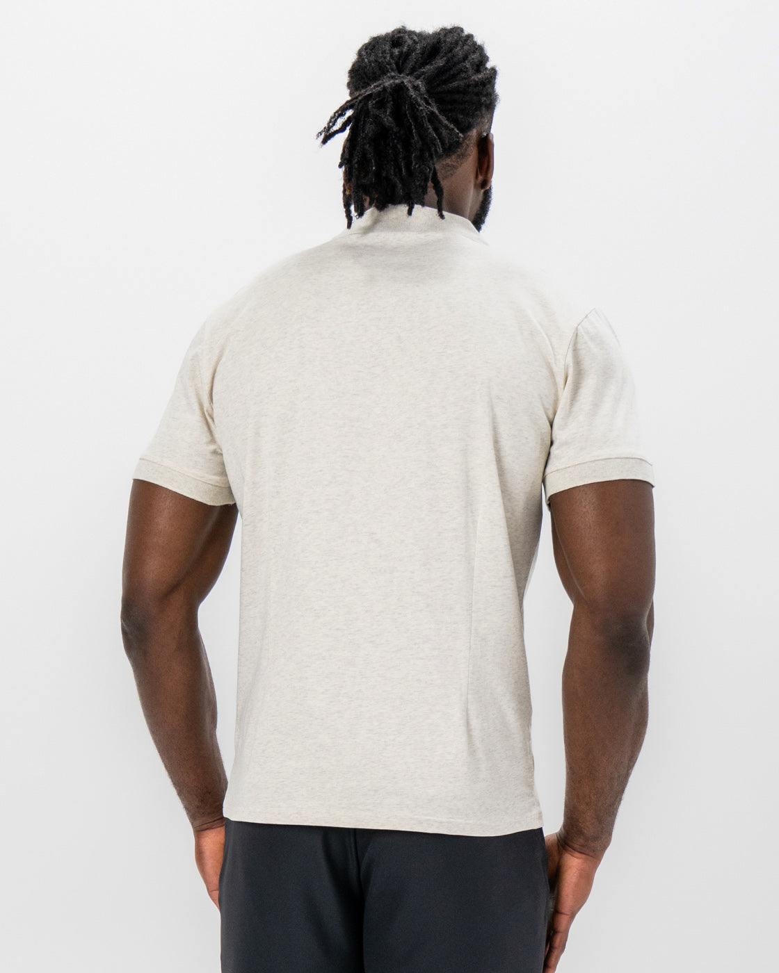 "The Glenn" Tan Buttonless Polo