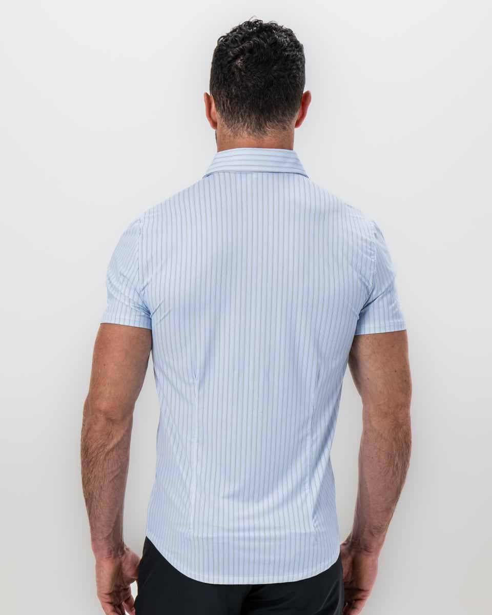 "The Landry" Light Blue Micro Pinstripe