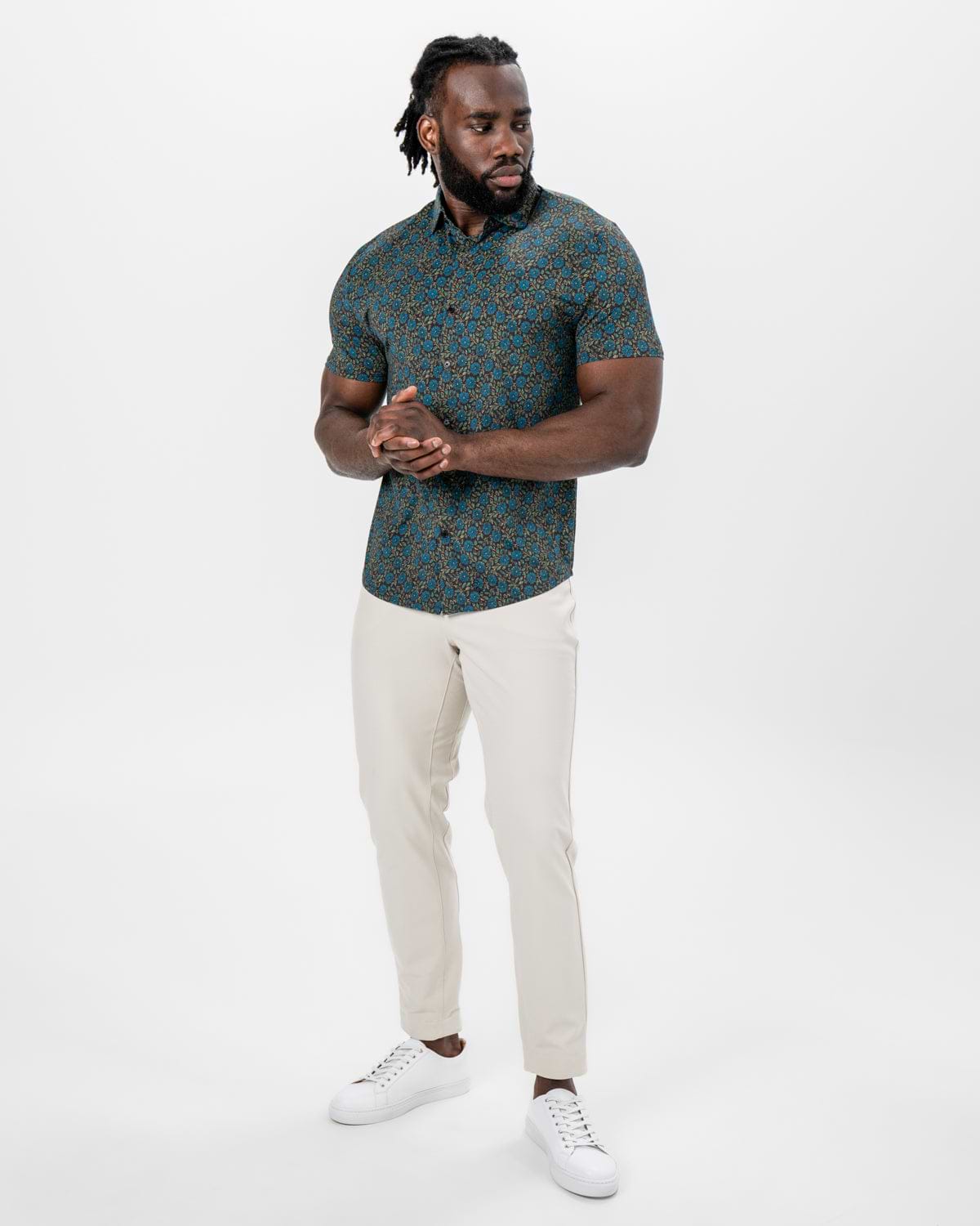 "The Lotus" Deep Brown Floral Print