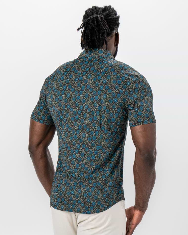 "The Lotus" Deep Brown Floral Print