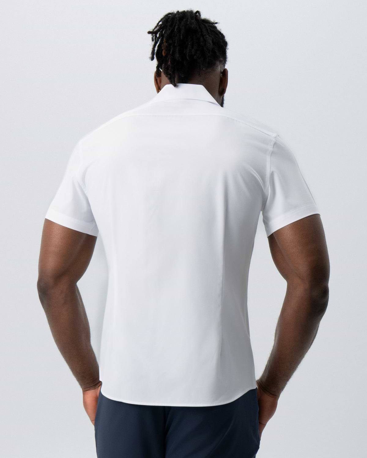 "The Marco" Solid White with Tortoise Shell Buttons