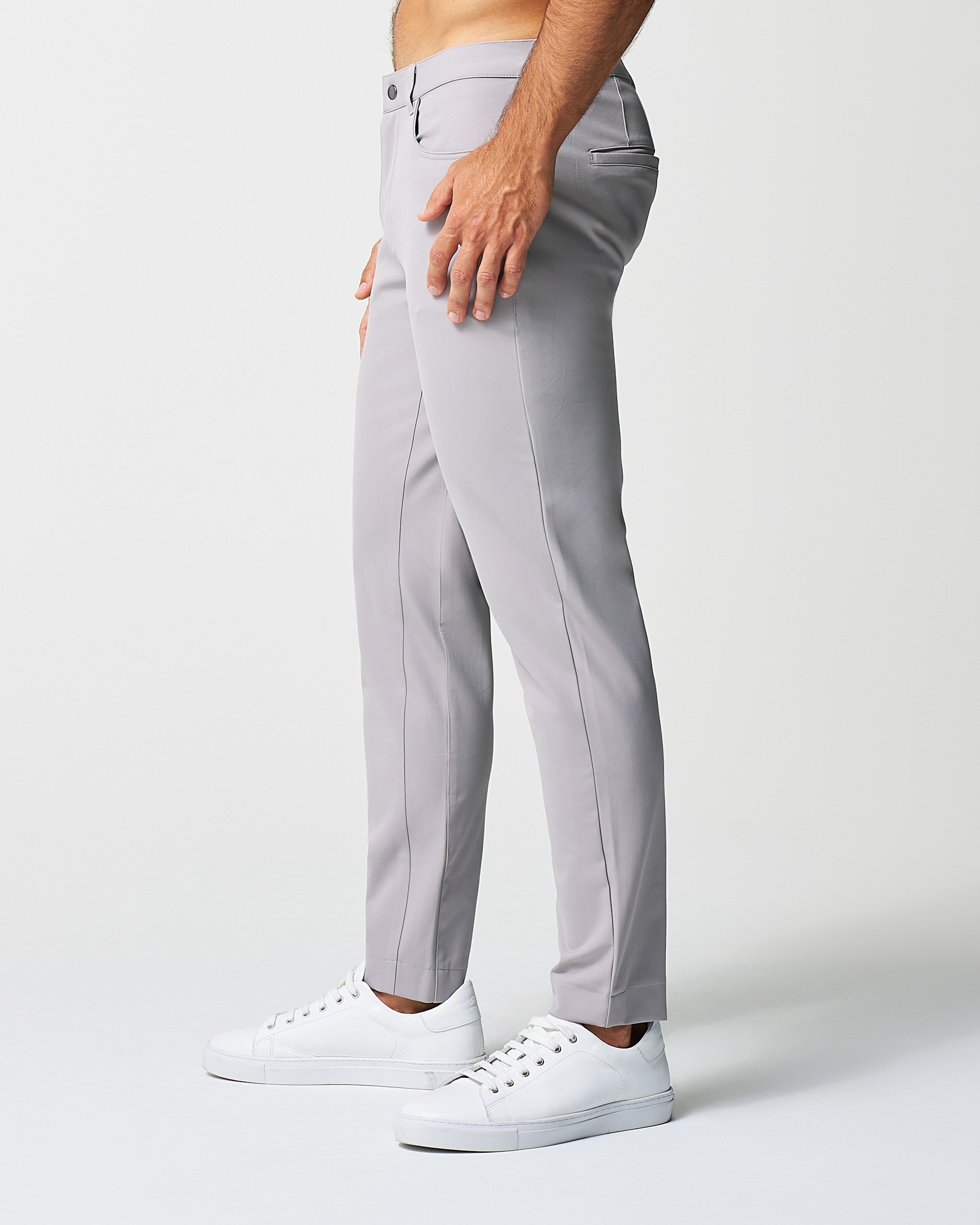 Athletic Fit Stretch Tech Chino - Light Grey