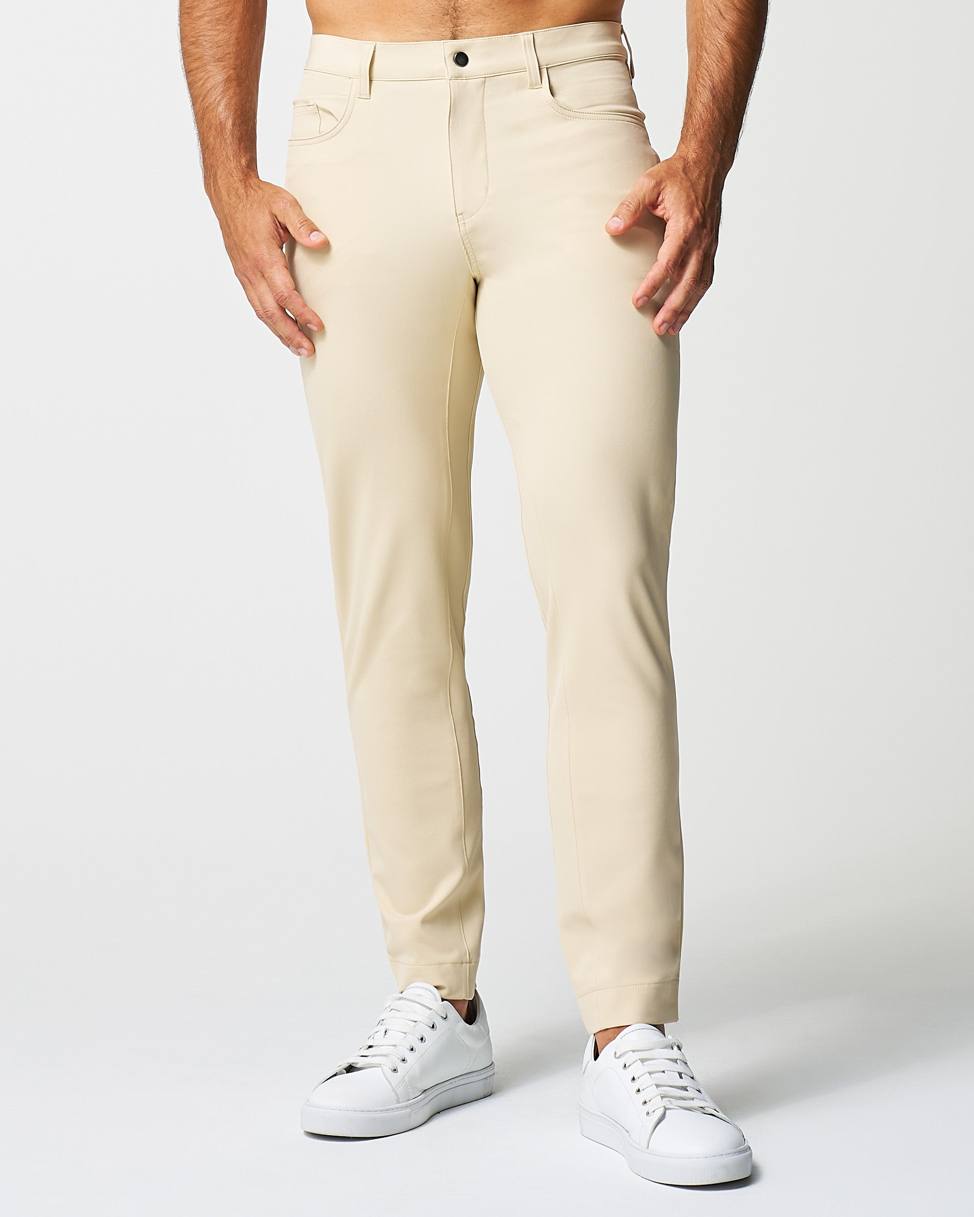 Athletic Fit Stretch Tech Chino - Mid Khaki