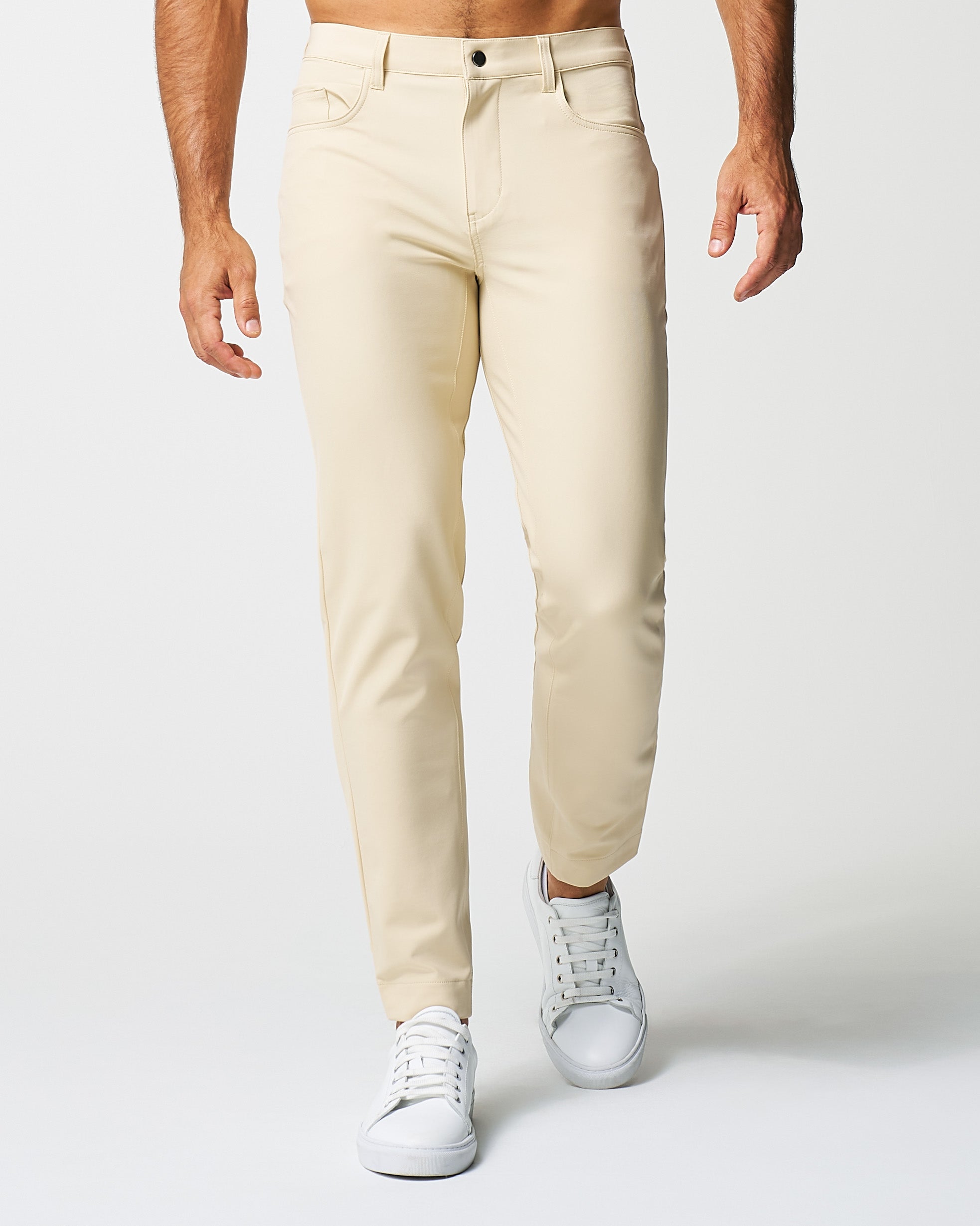 Athletic Fit Stretch Tech Chino - Mid Khaki