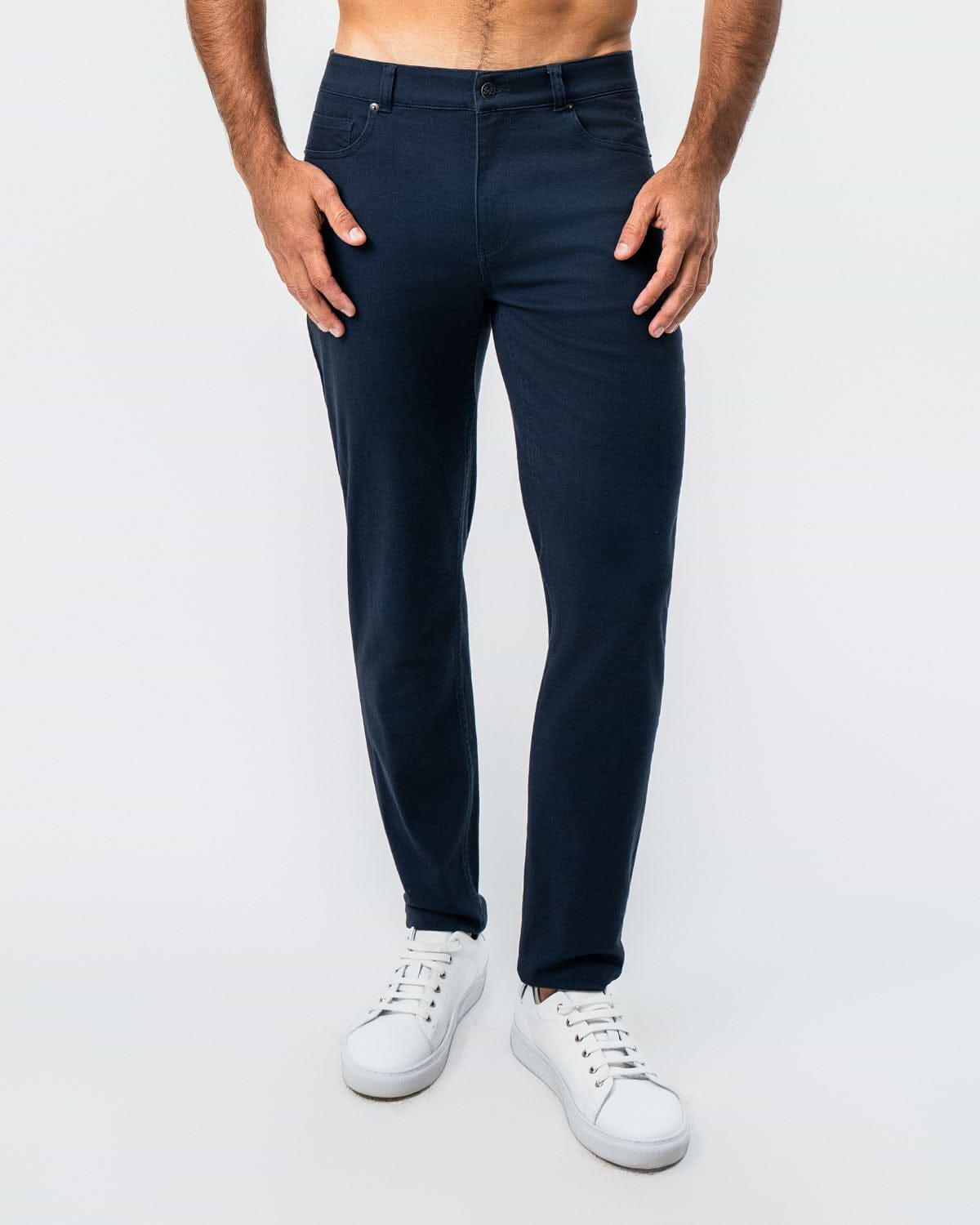 Performance Cotton Twill 5 Pocket Pant - Navy