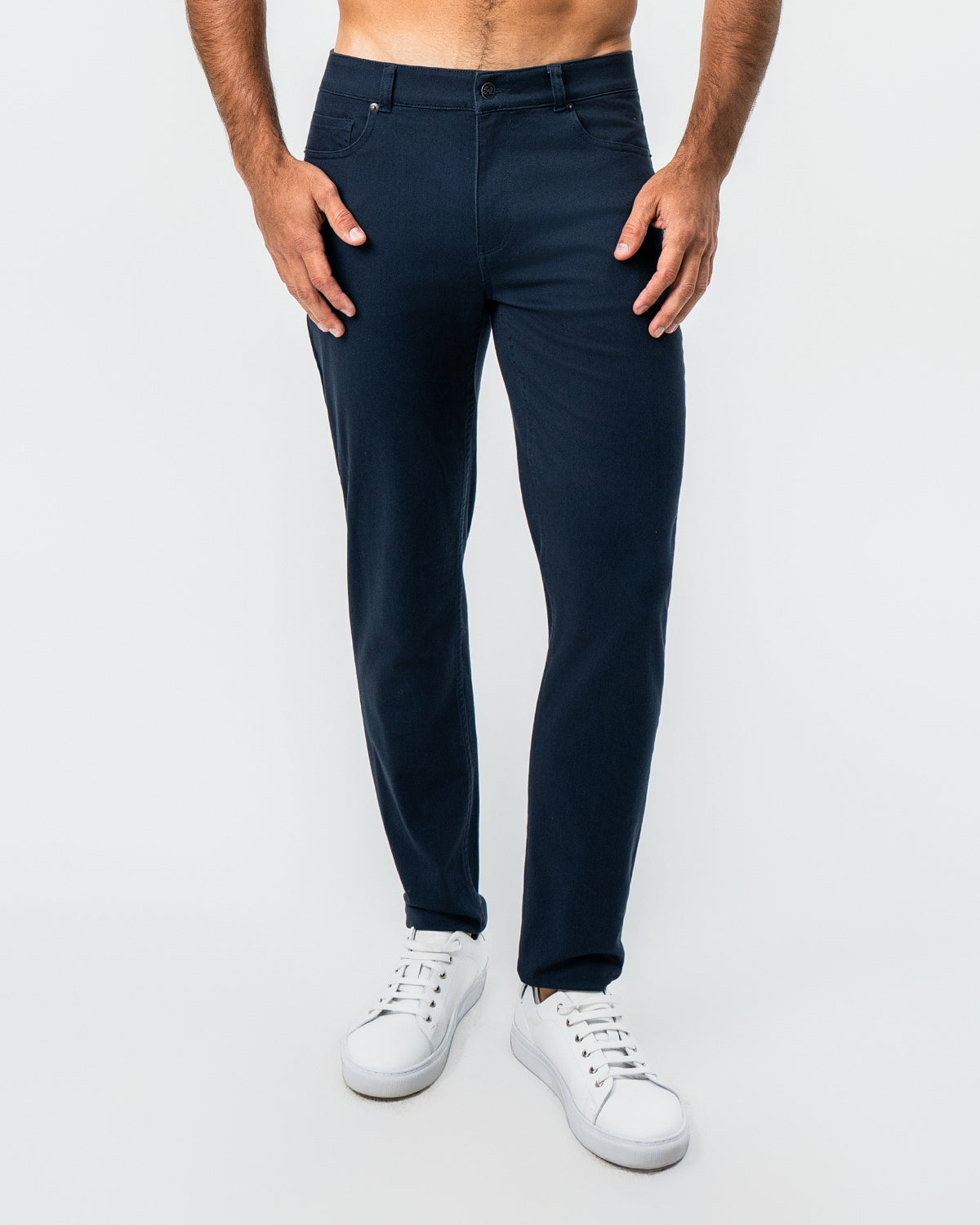 Performance Cotton Twill 5 Pocket Pant - Navy