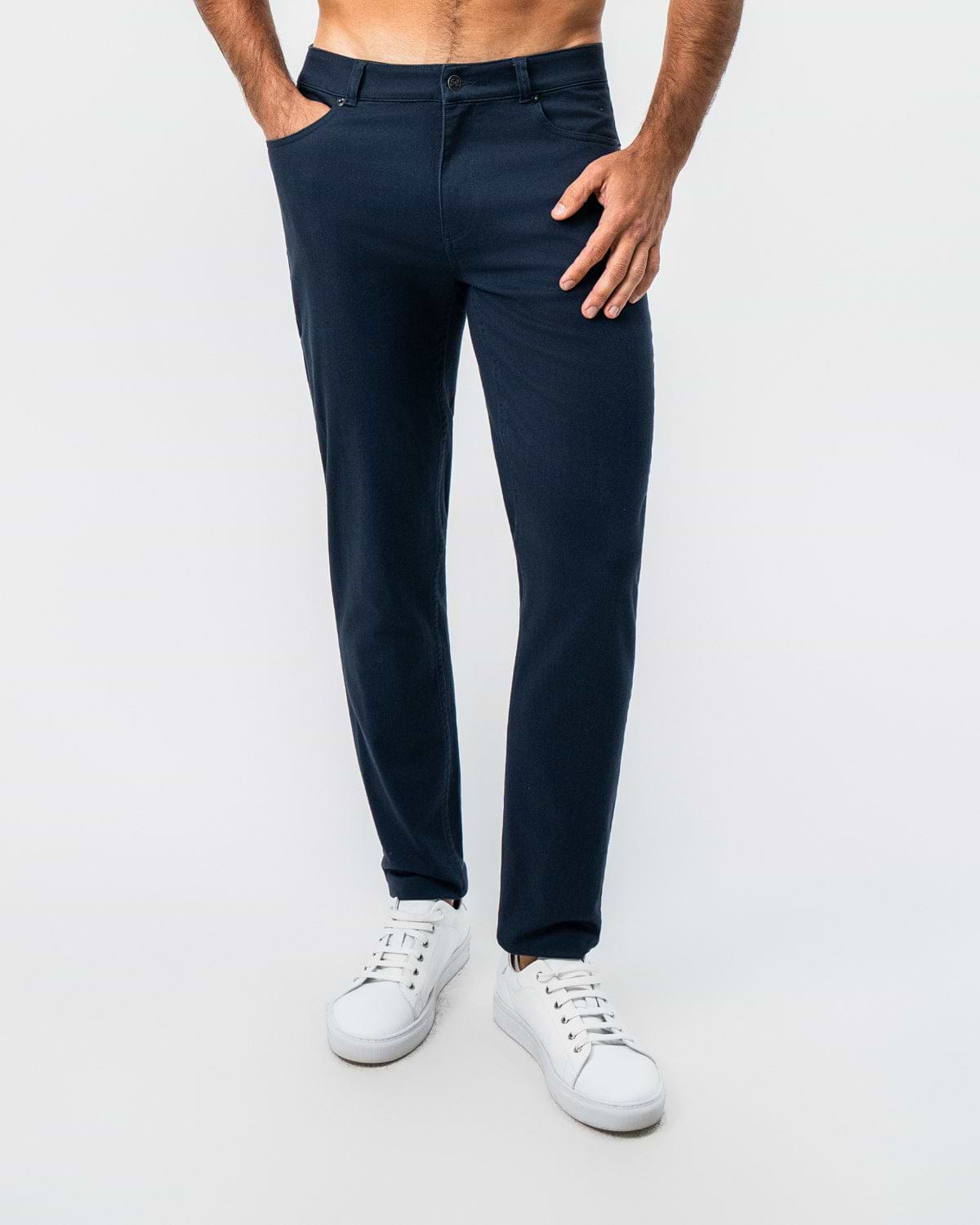Performance Cotton Twill 5 Pocket Pant - Navy