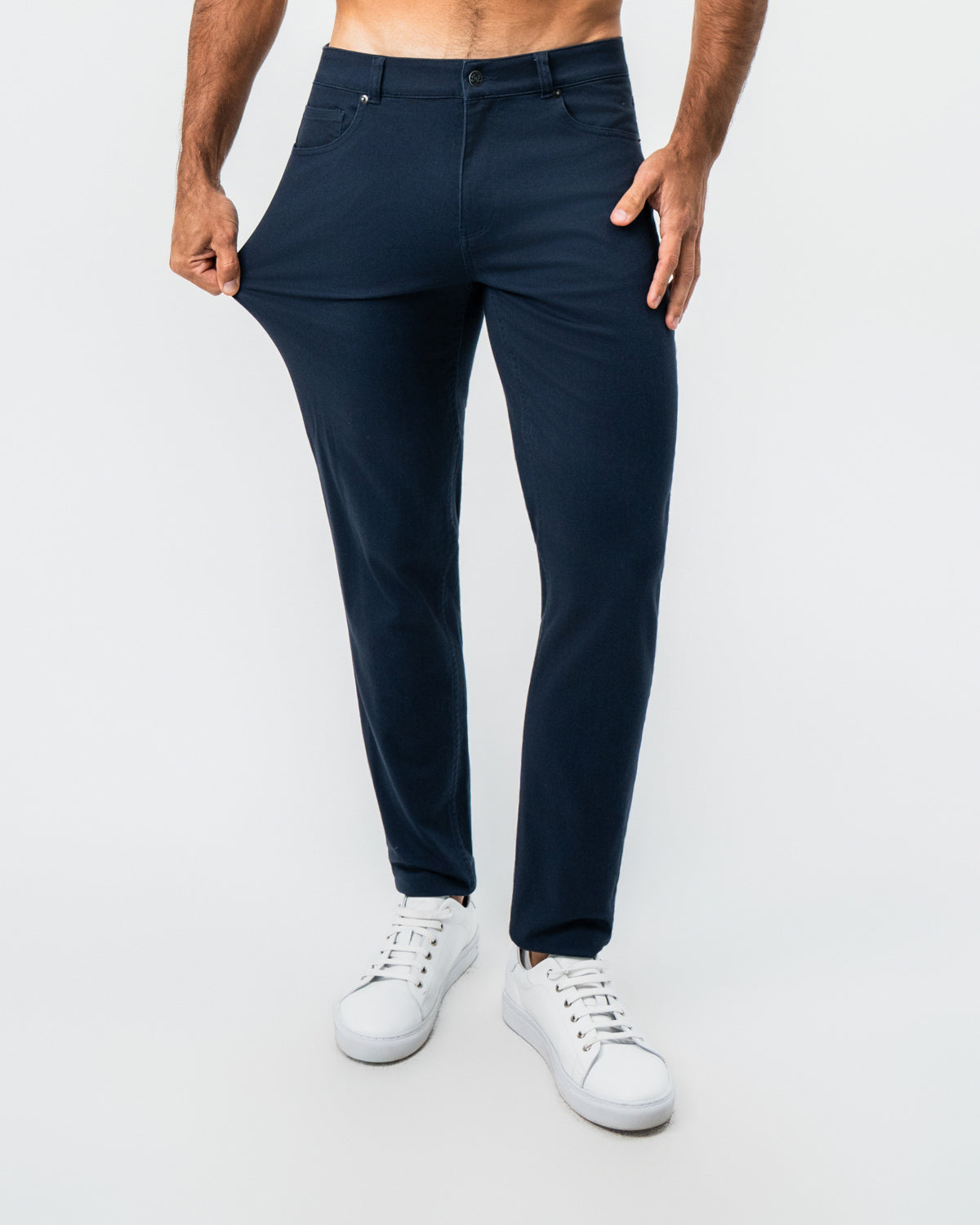 Performance Cotton Twill 5 Pocket Pant - Navy