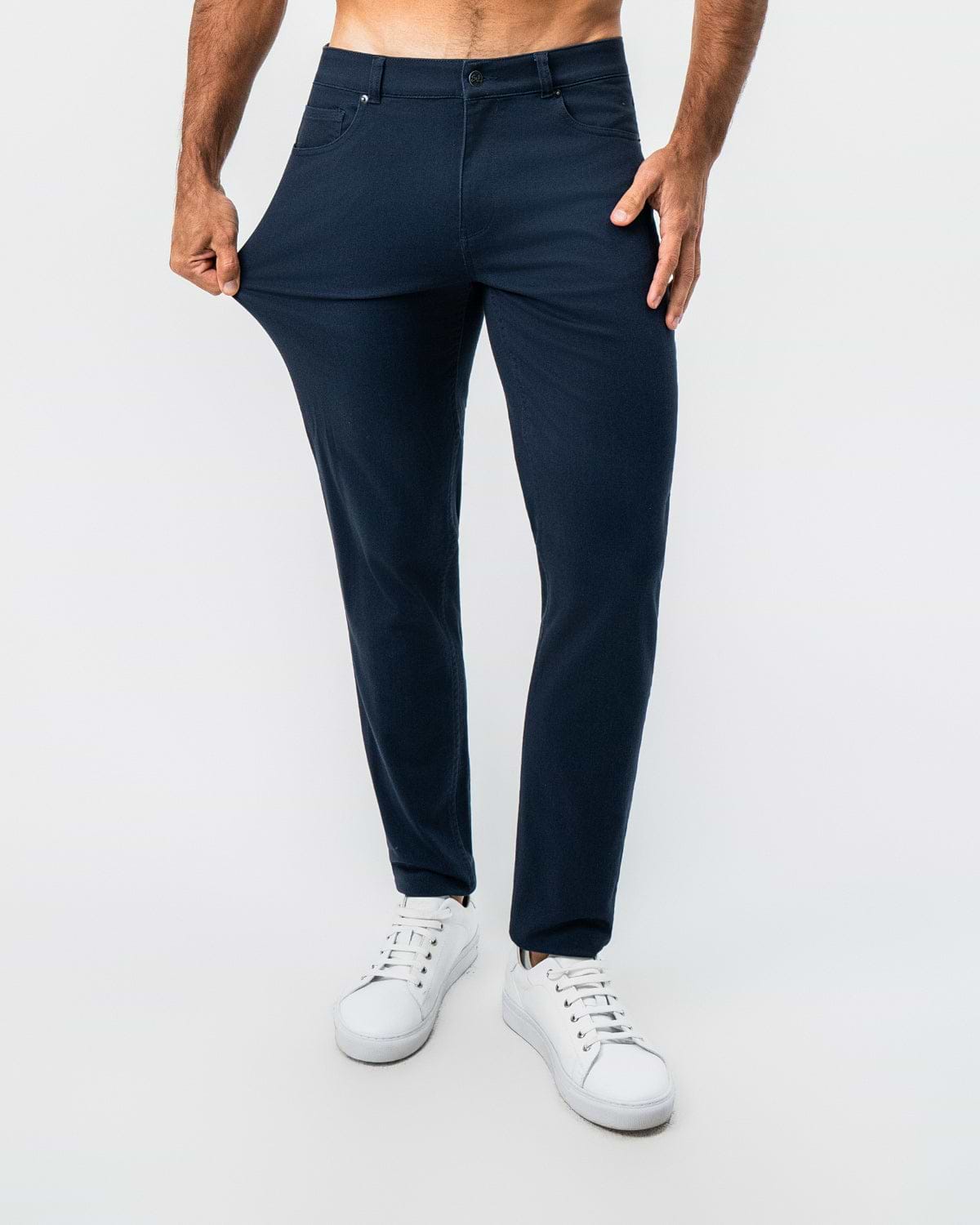 Performance Cotton Twill 5 Pocket Pant - Navy