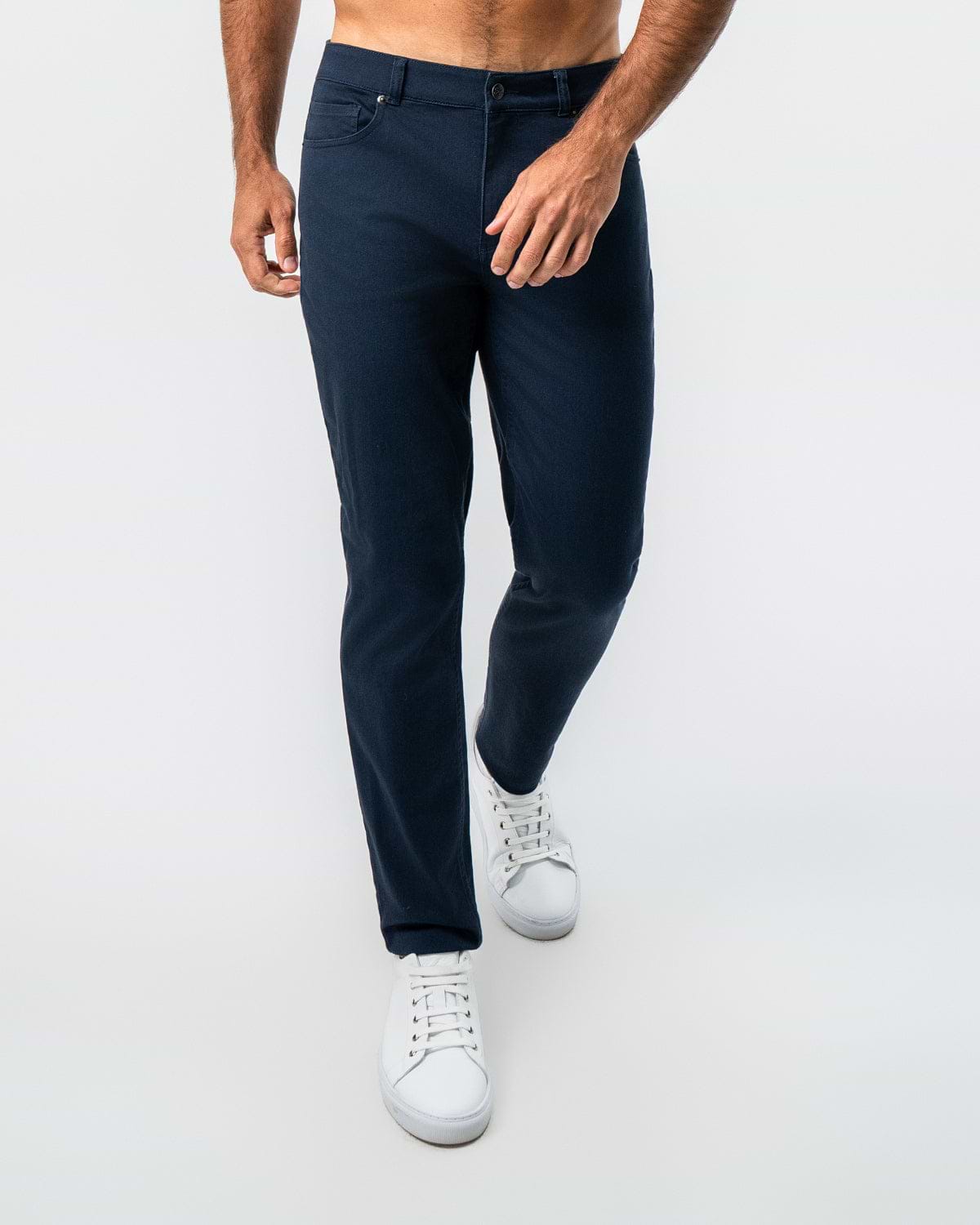 Performance Cotton Twill 5 Pocket Pant - Navy