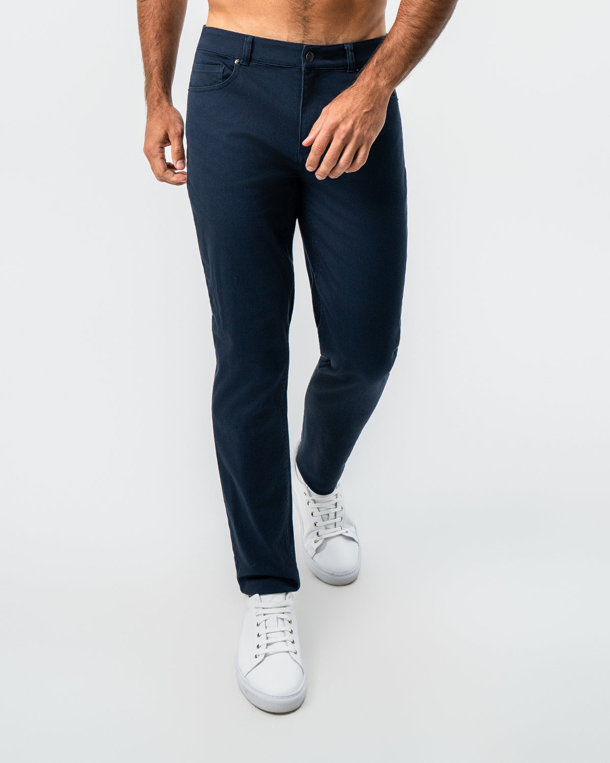 Performance Cotton Twill 5 Pocket Pant - Navy