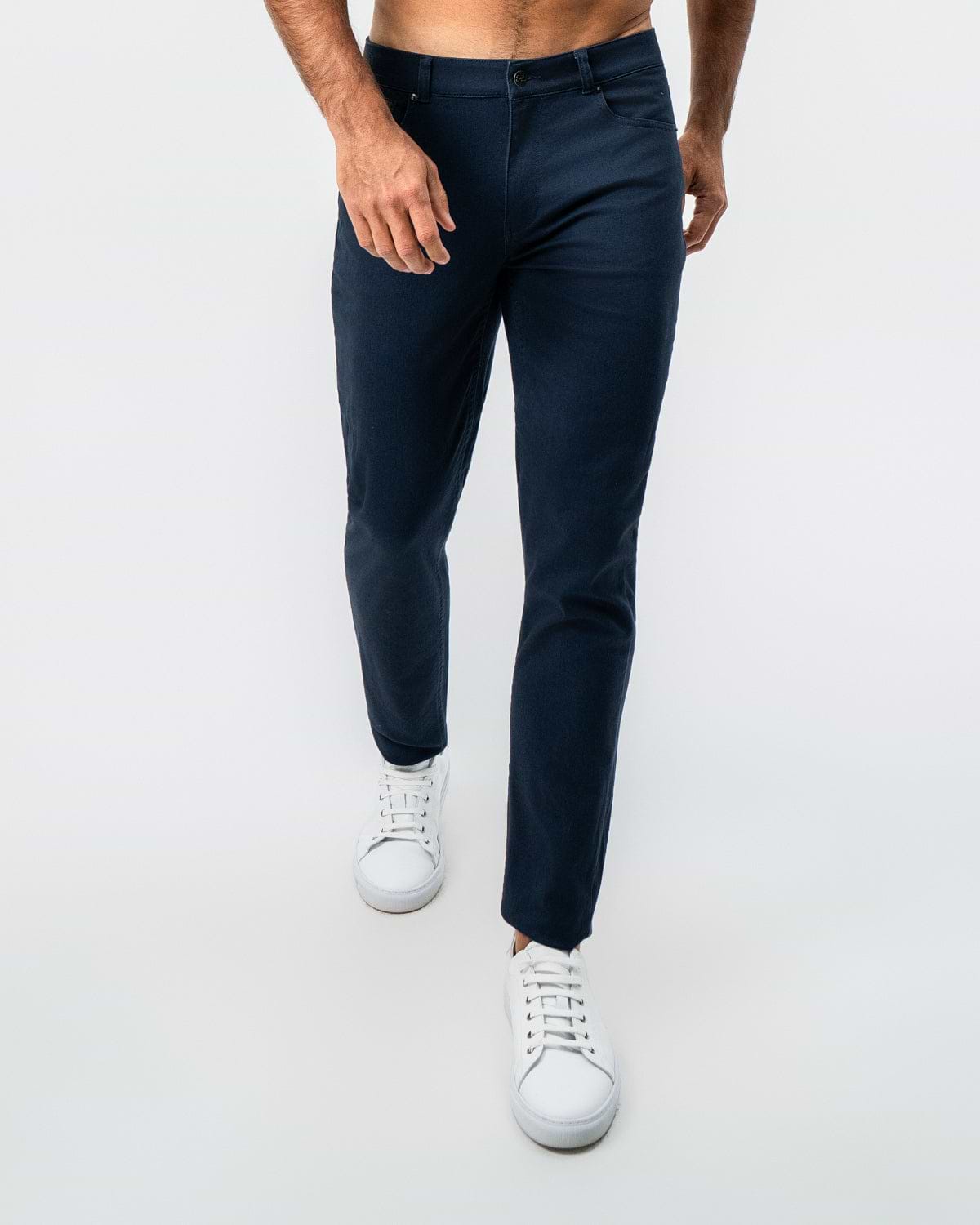 Performance Cotton Twill 5 Pocket Pant - Navy