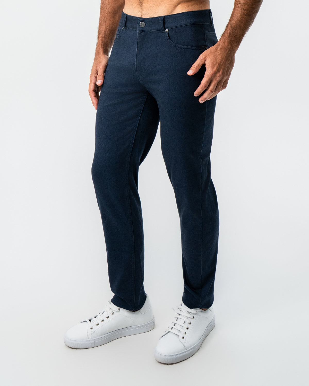 Performance Cotton Twill 5 Pocket Pant - Navy
