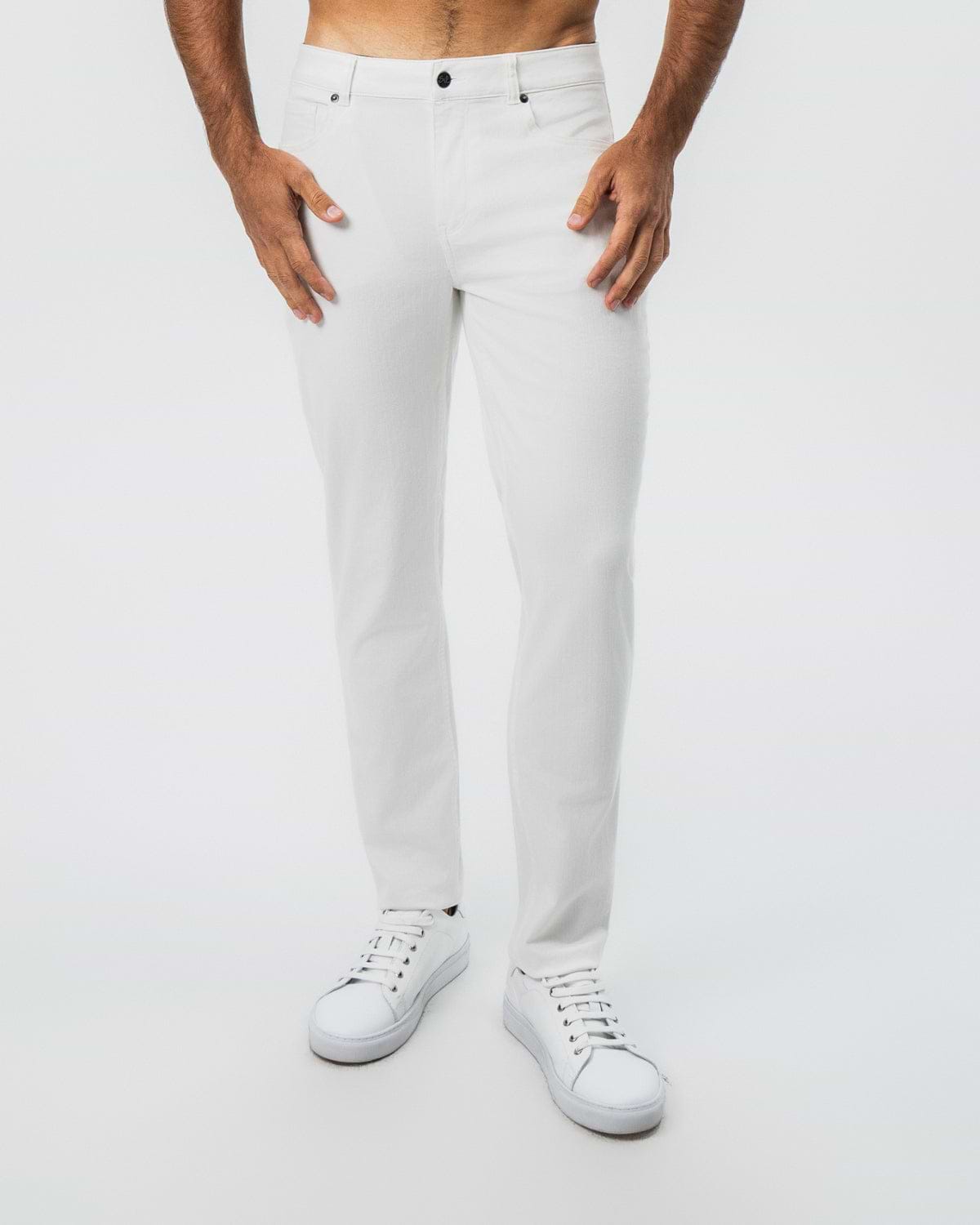 Performance Cotton Twill 5 Pocket Pant - White