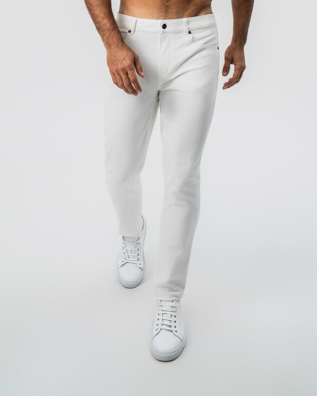 Performance Cotton Twill 5 Pocket Pant - White