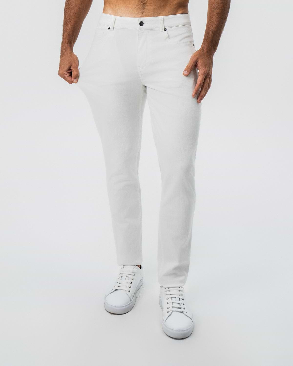 Performance Cotton Twill 5 Pocket Pant - White