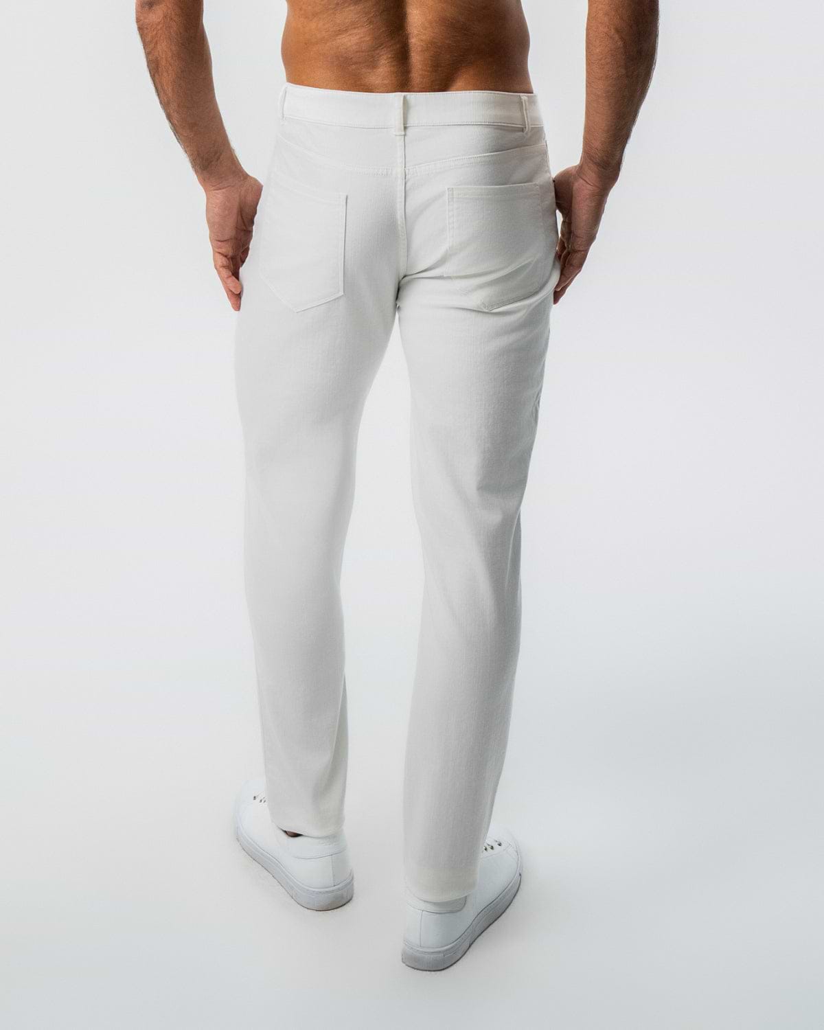 Performance Cotton Twill 5 Pocket Pant - White
