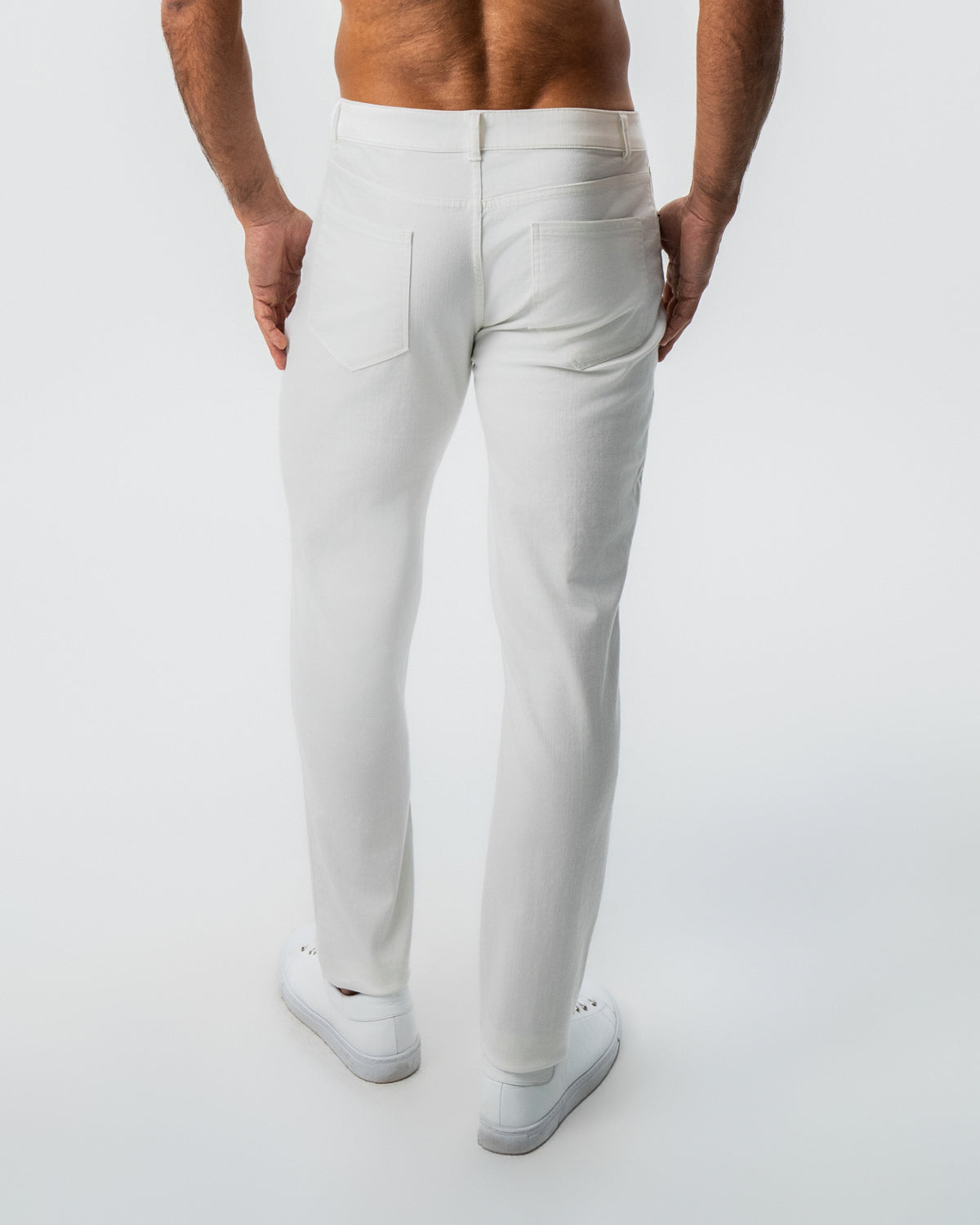 Performance Cotton Twill 5 Pocket Pant - White