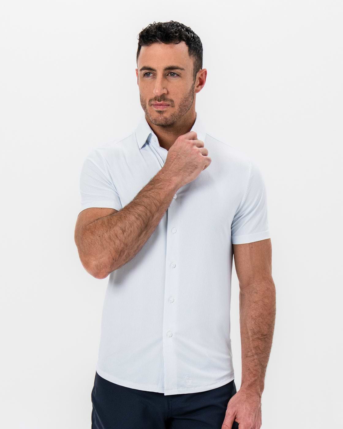 "The Rio" Light Blue Pinstripe