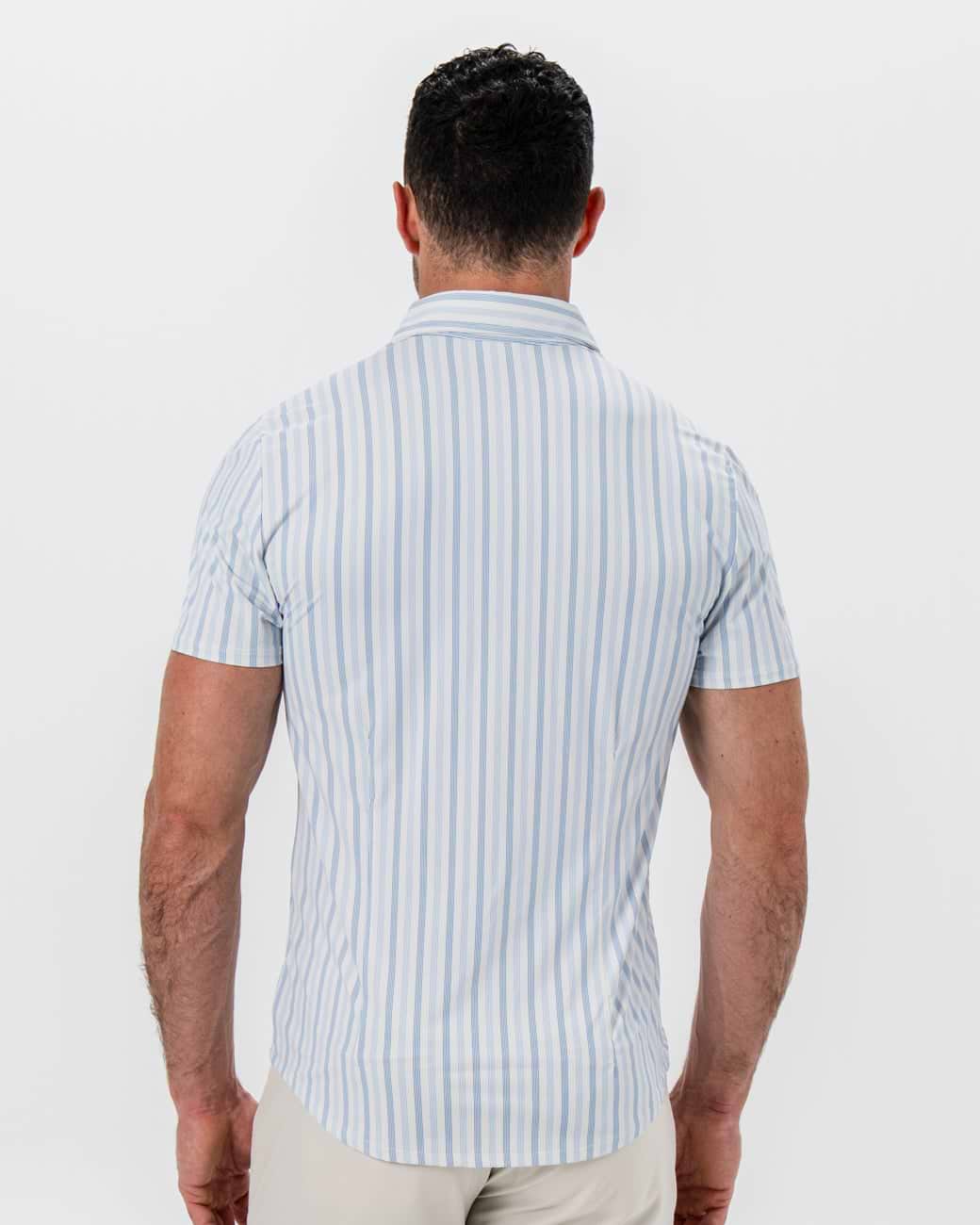 "The Riptide" Light Blue Coastal Stripe