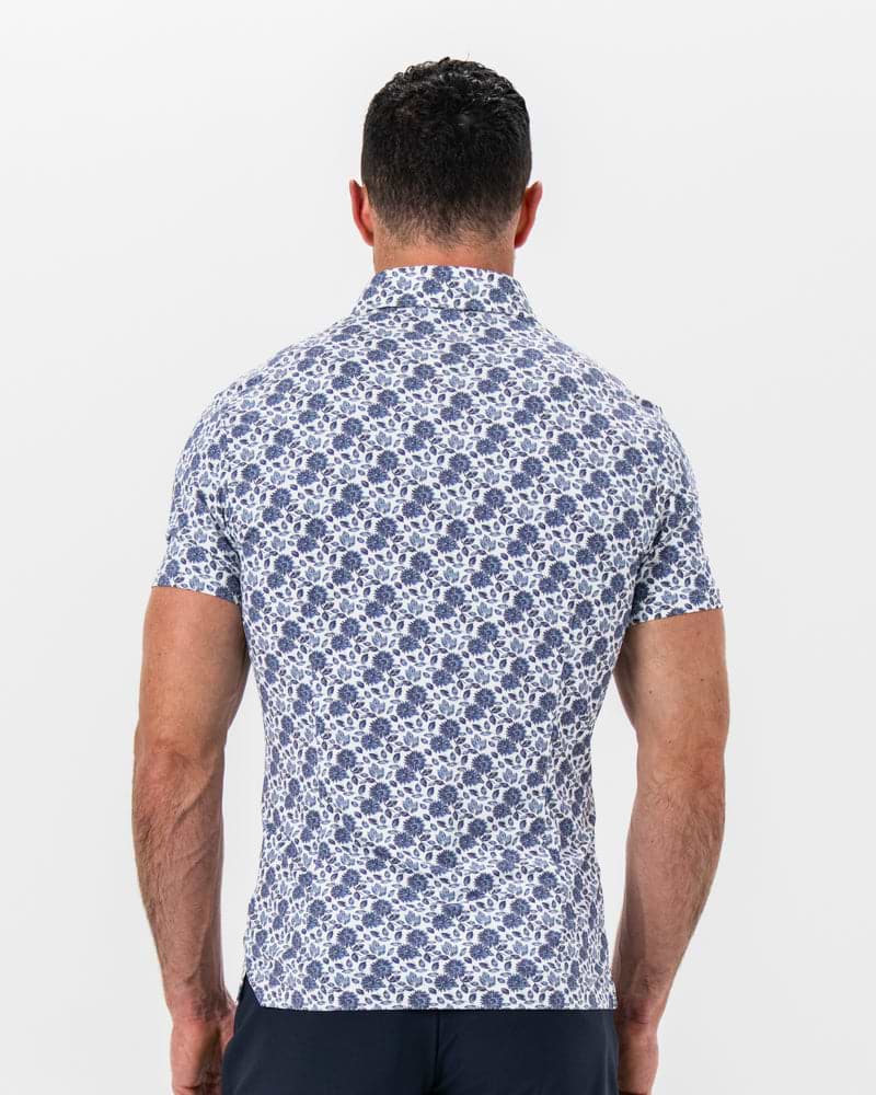 "The Steel" Blue Floral Print