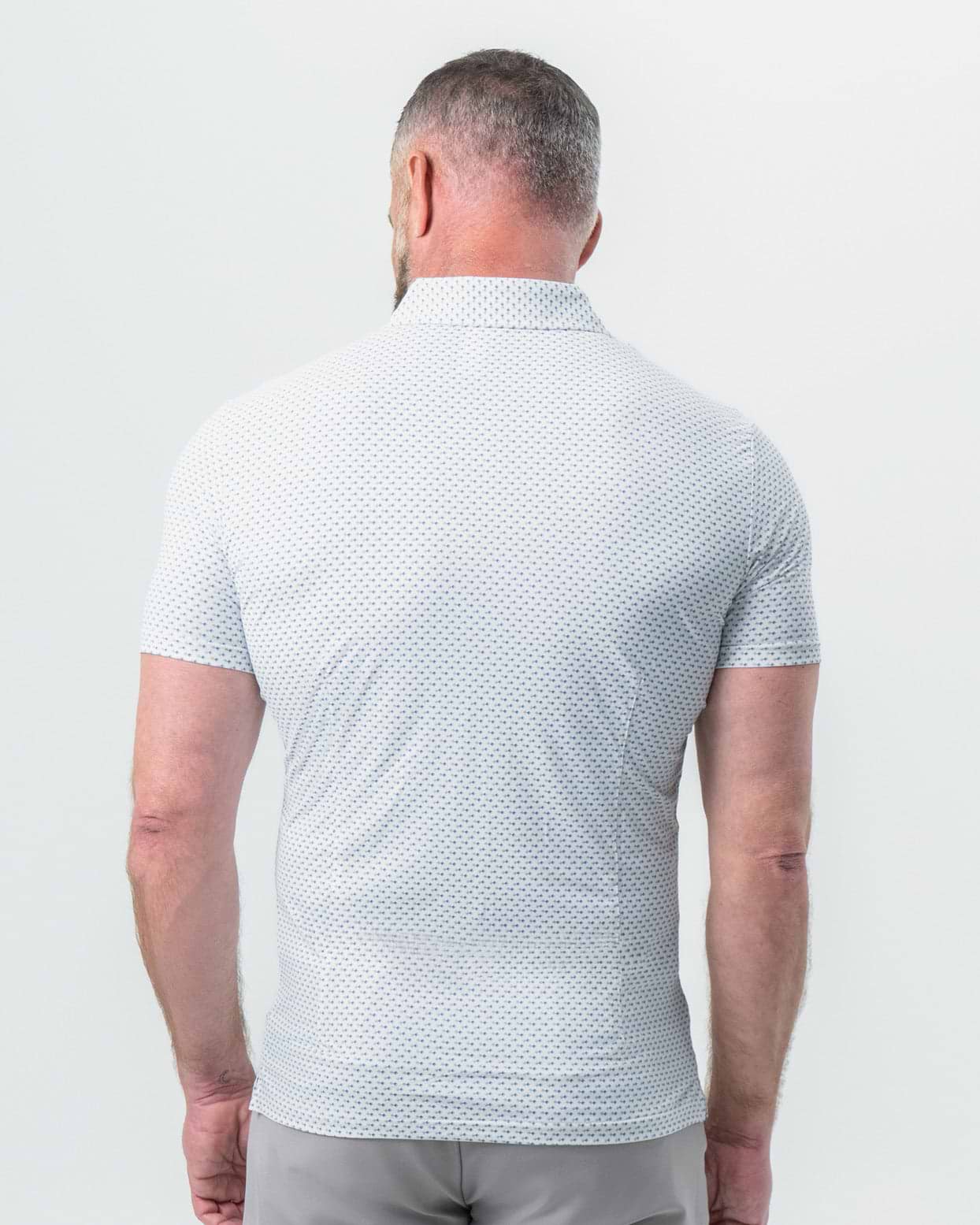 "The Archie" Geo Double Royal Blue & White Square