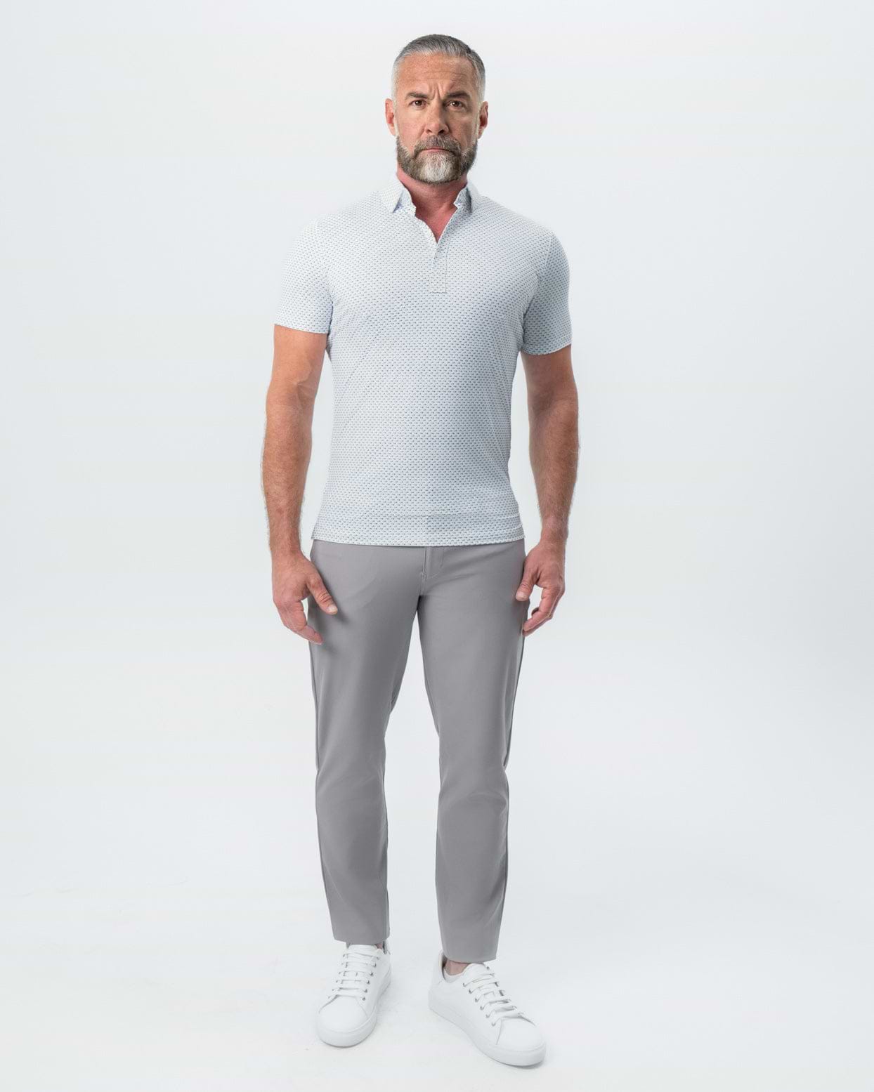 "The Archie" Geo Double Royal Blue & White Square