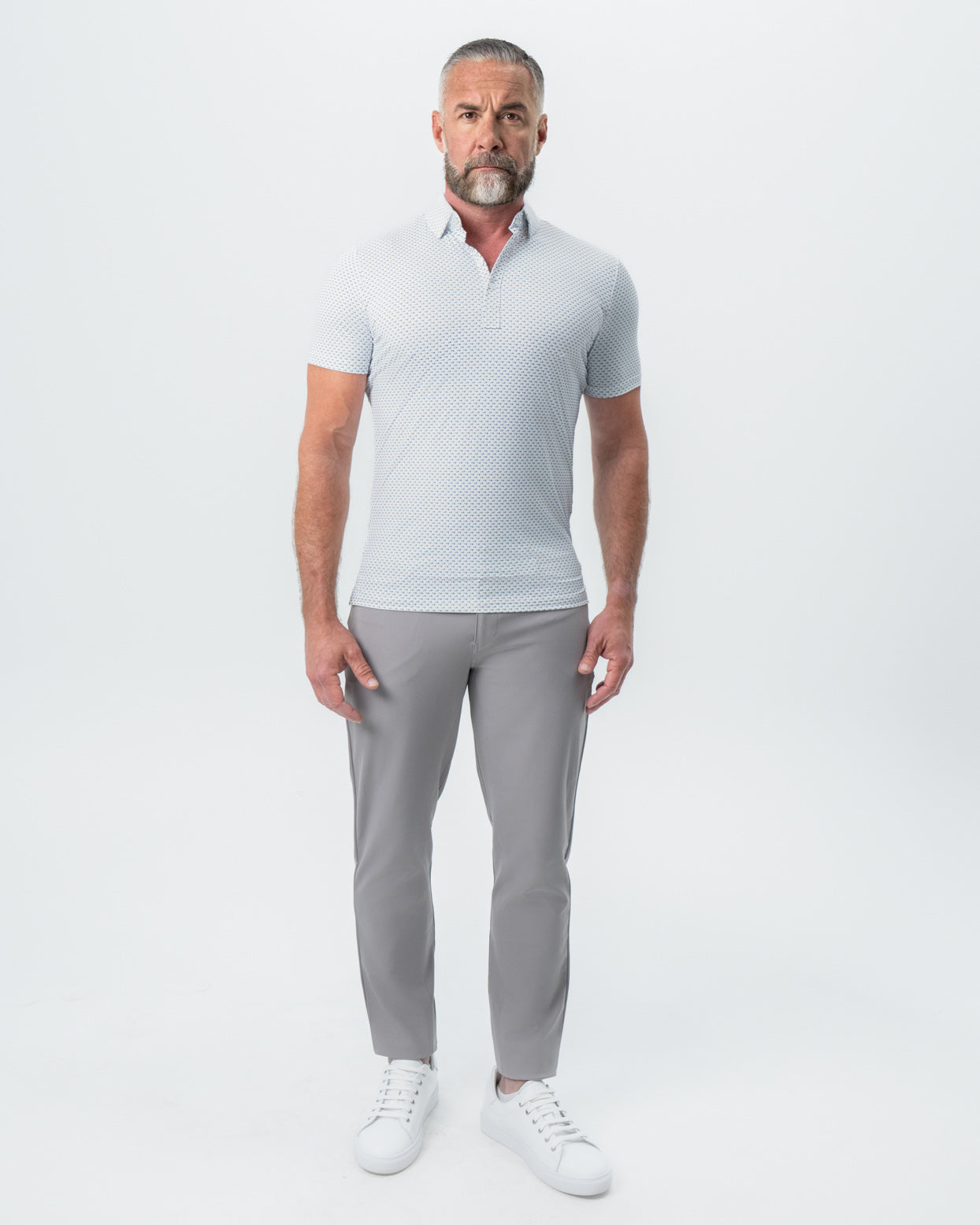 "The Archie" Geo Double Royal Blue & White Square