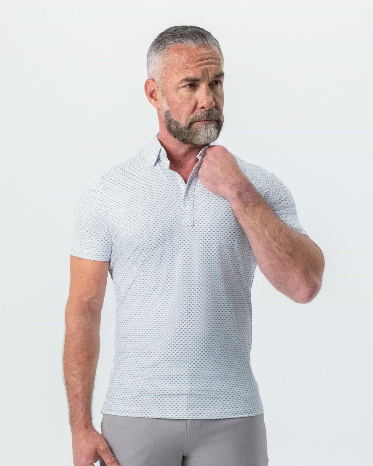 "The Archie" Geo Double Royal Blue & White Square