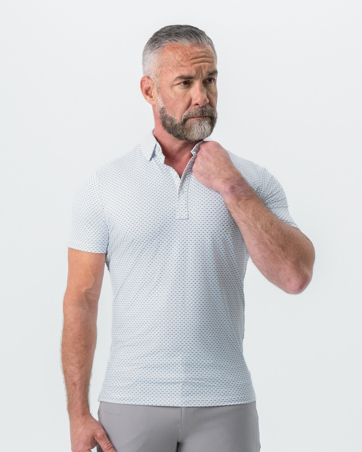 "The Archie" Geo Double Royal Blue & White Square