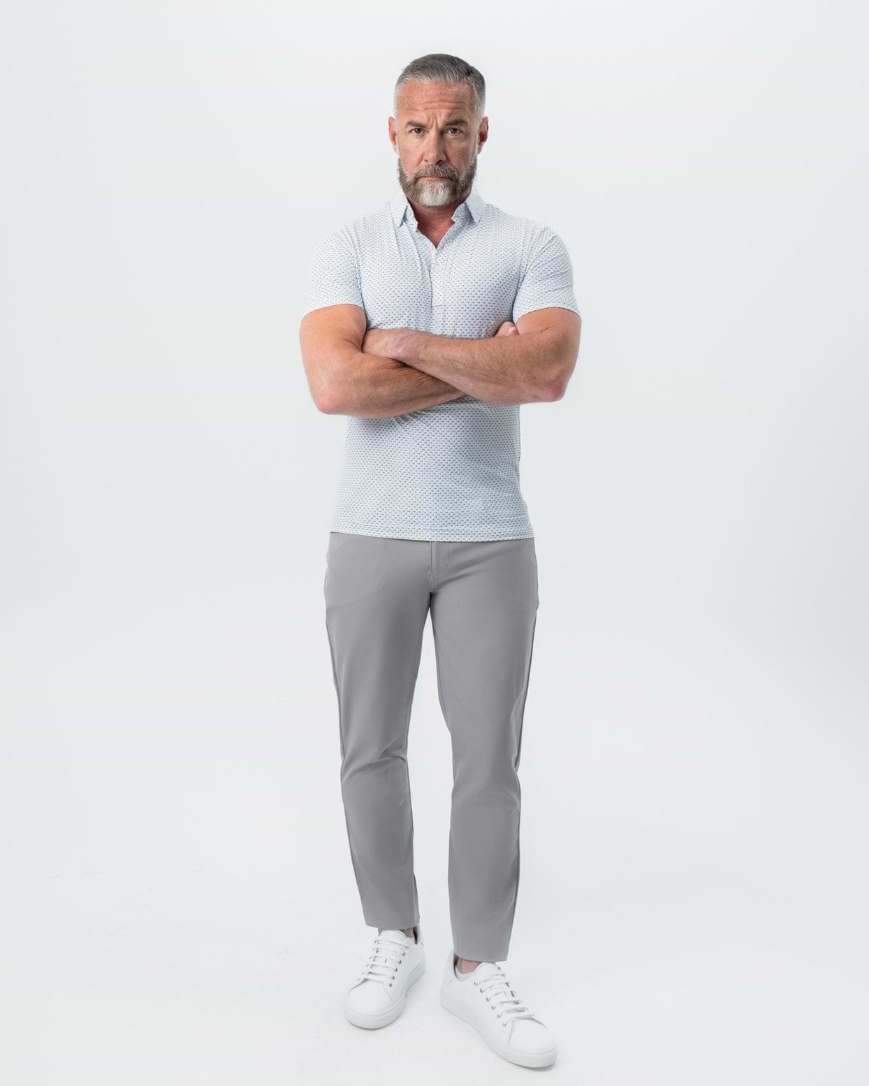 "The Archie" Geo Double Royal Blue & White Square