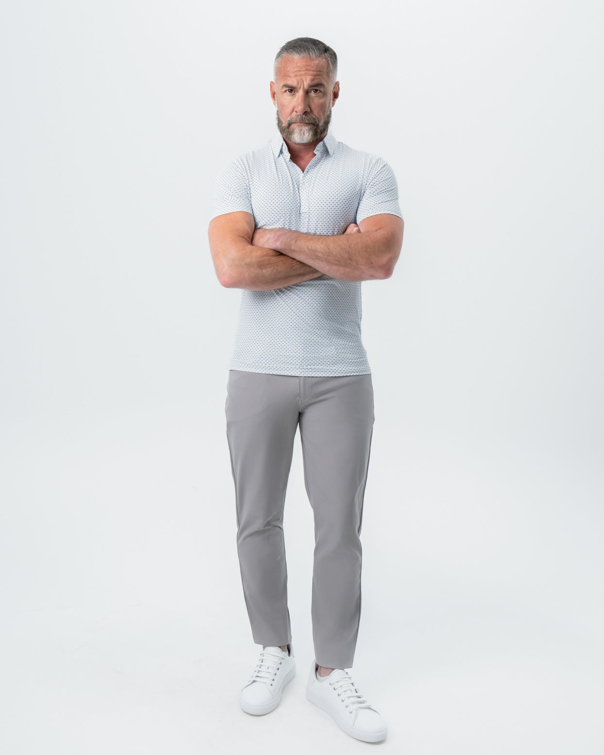 "The Archie" Geo Double Royal Blue & White Square