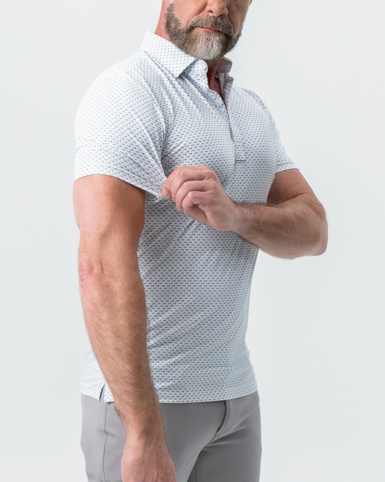 "The Archie" Geo Double Royal Blue & White Square